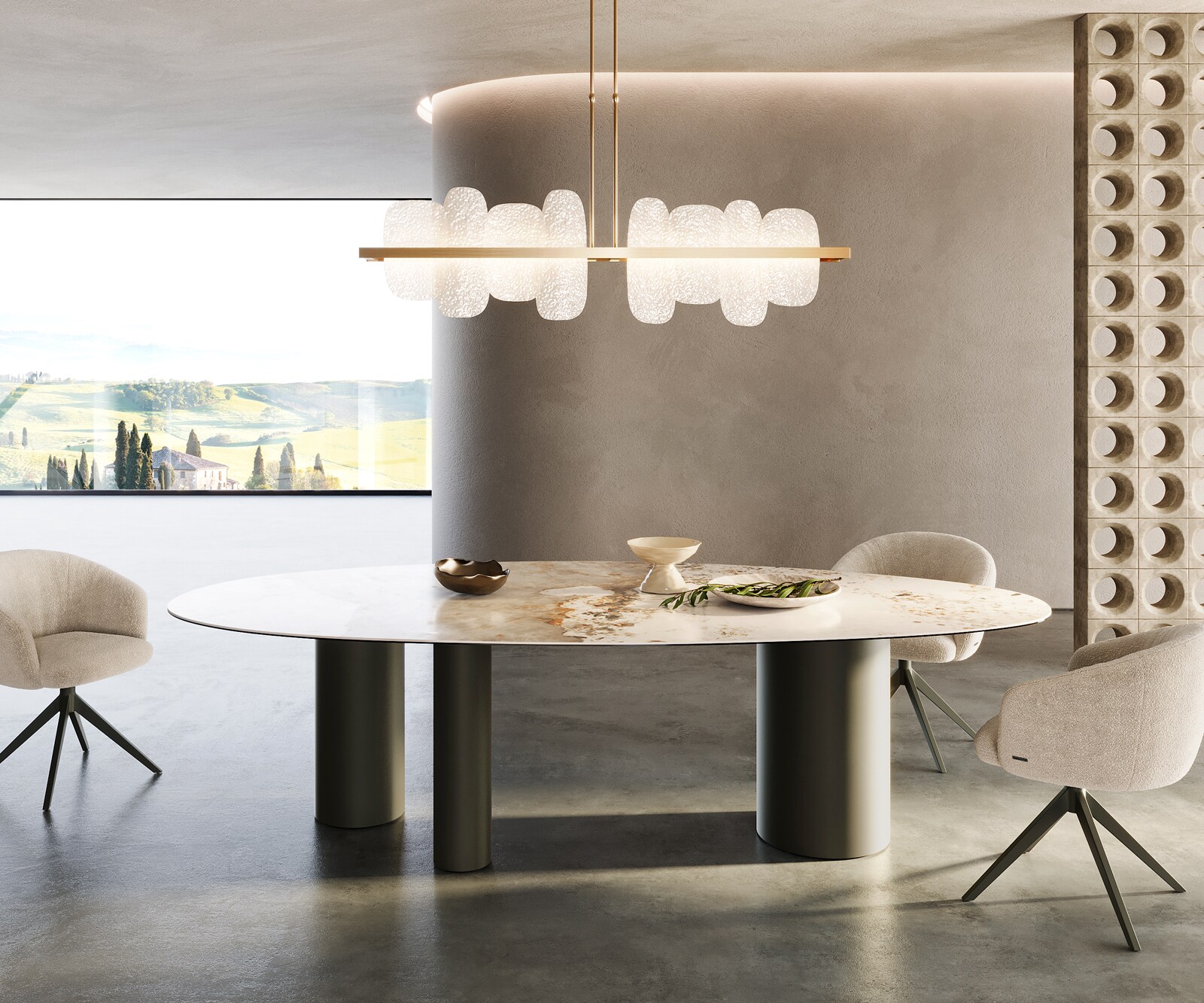 Рамка за маса Troa с метален ефект с покритие титан за плотове на маси от 200 cm 2