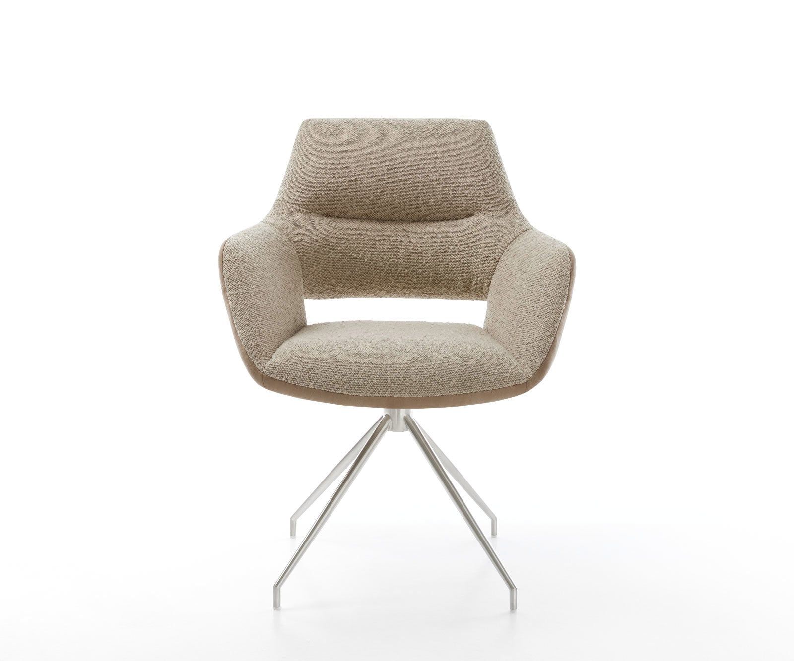 Въртящ се стол Yago-Flex с подлакътници материал микс кал кръстосана рамка конична неръждаема стомана въртящ се на 180° 2