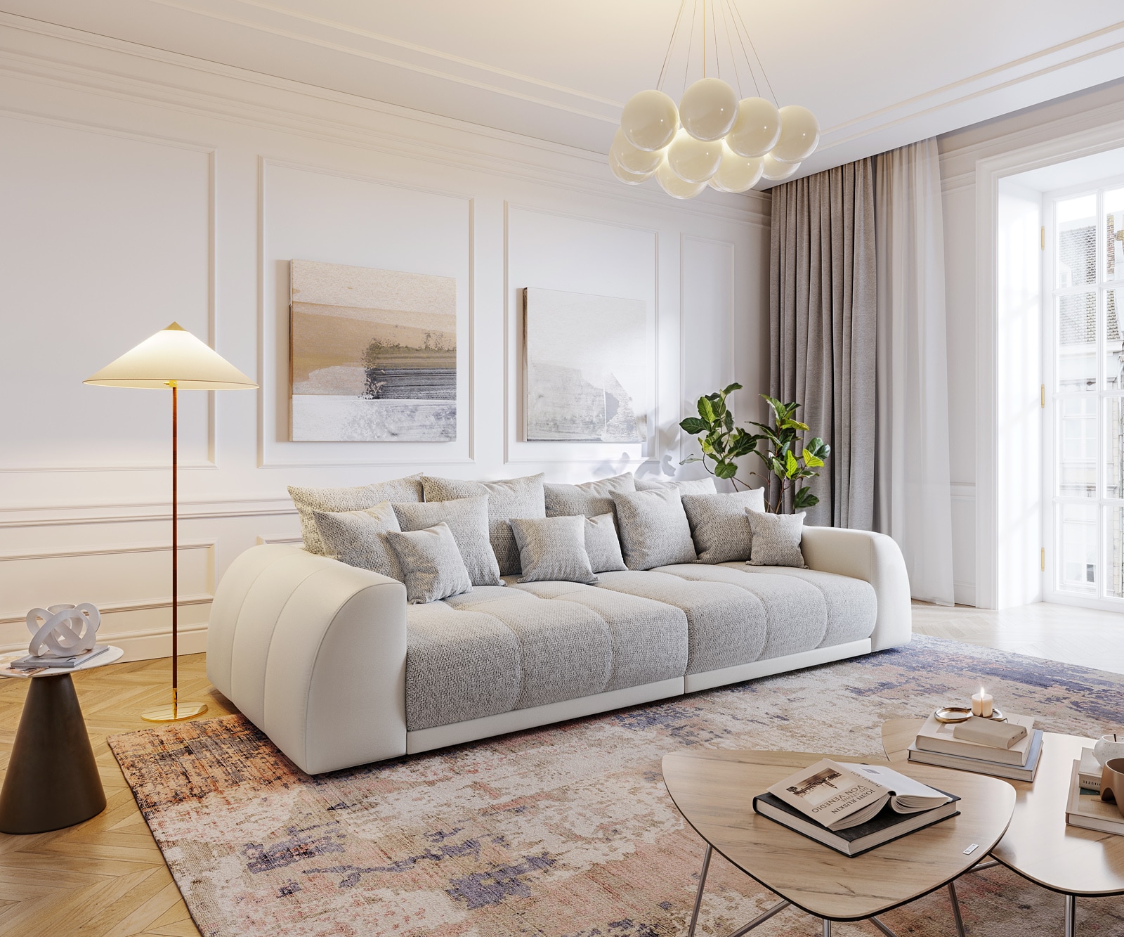 Голям диван Violetta 310x135 cm с включени възглавници 3 Голям диван Violetta 310x135 cm с включени възглавници 3