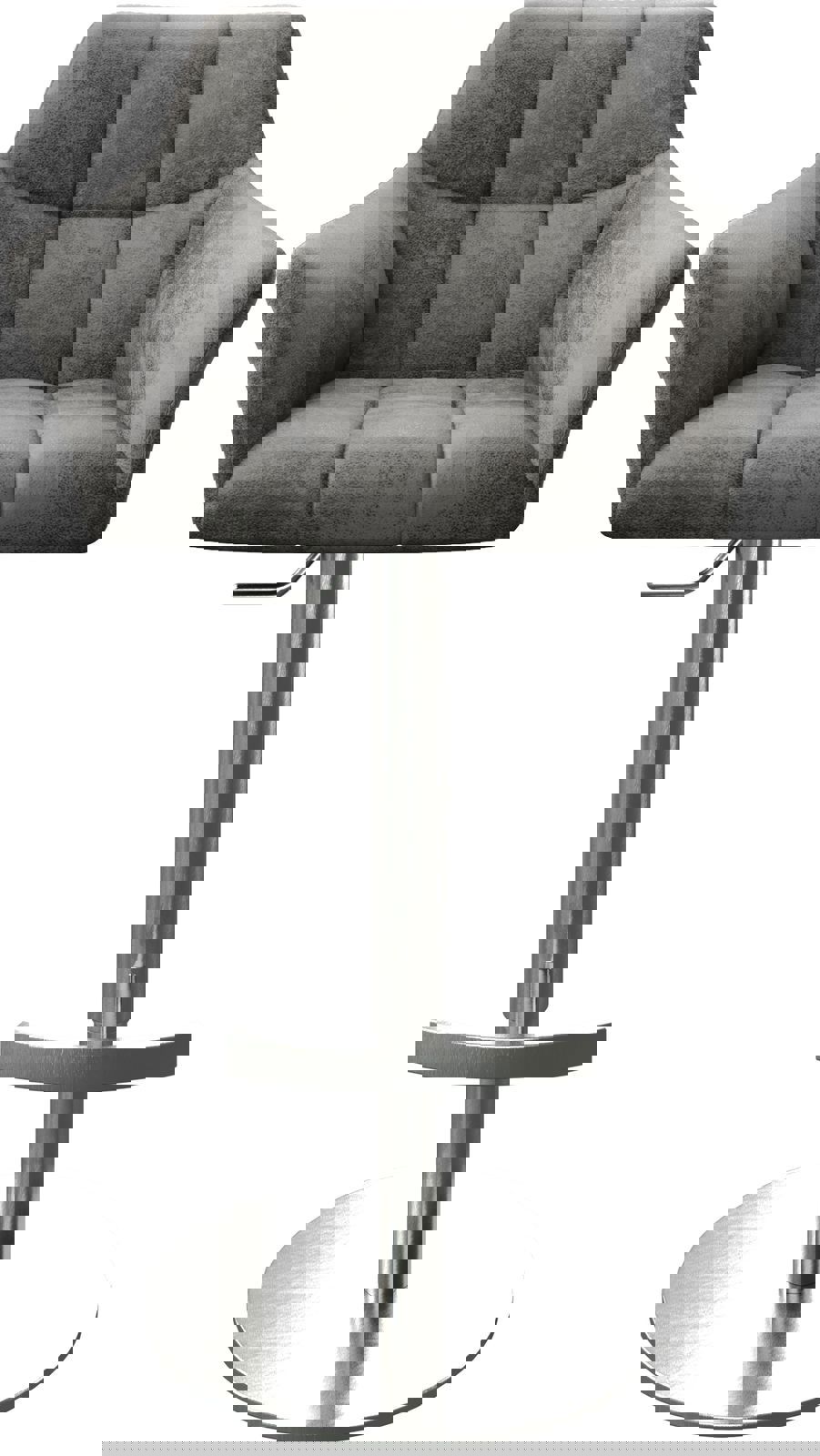 Бар стол Винтидж Сив Въртяща се основа с регулируема височина Неръждаема стомана Yulo-Flex 3 Бар стол Винтидж Сив Въртяща се основа с регулируема височина Неръждаема стомана Yulo-Flex 3