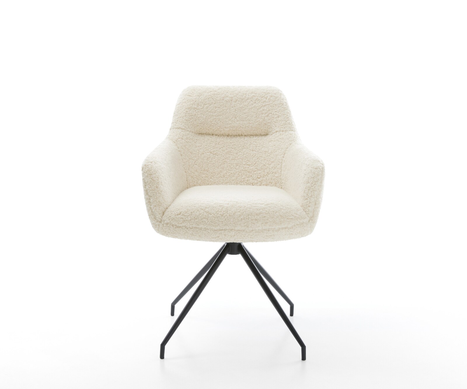 Стол за хранене Pejo-Flex teddy плат бежов кръстосана рамка конична черна сърцевина с джобни пружини 2