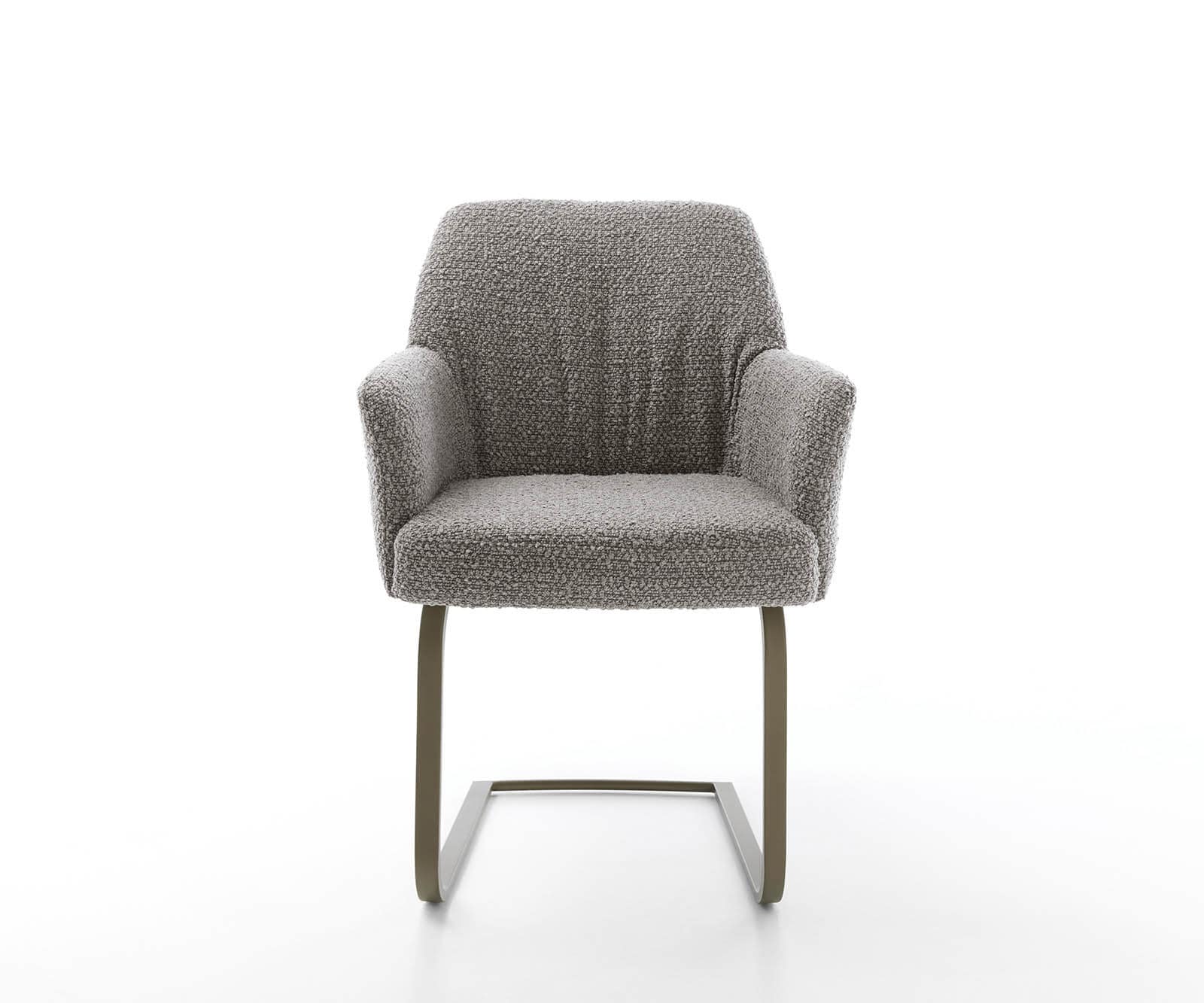 Люлеещ стол с подлакътници Букле Сребристо сив Конзолен крак плосък  Титан Покет пружина Xana-Flex 1 Люлеещ стол с подлакътници Букле Сребристо сив Конзолен крак плосък  Титан Покет пружина Xana-Flex 1