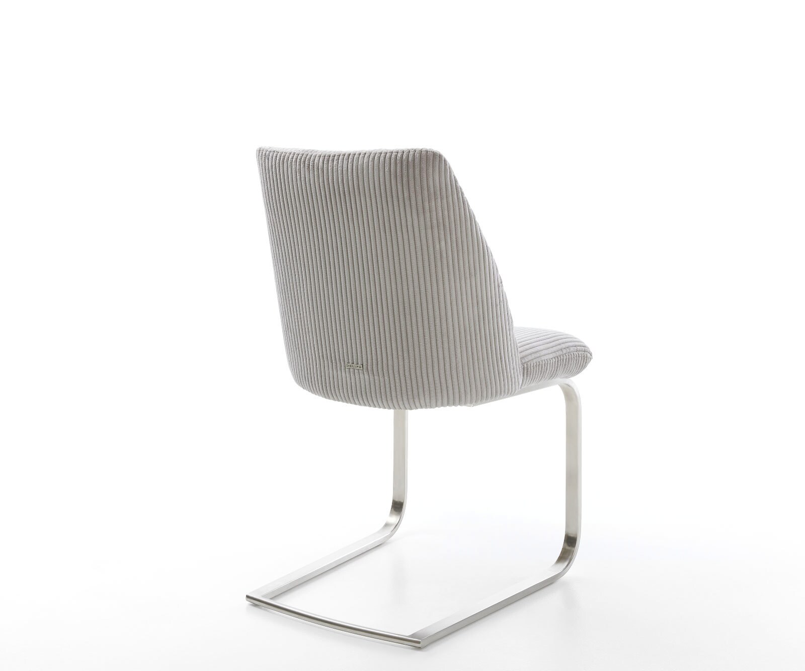 Люлеещ стол Корд Сребристо сив Конзолен крак плосък Неръждаема стомана Покет пружина Elso-Flex 5