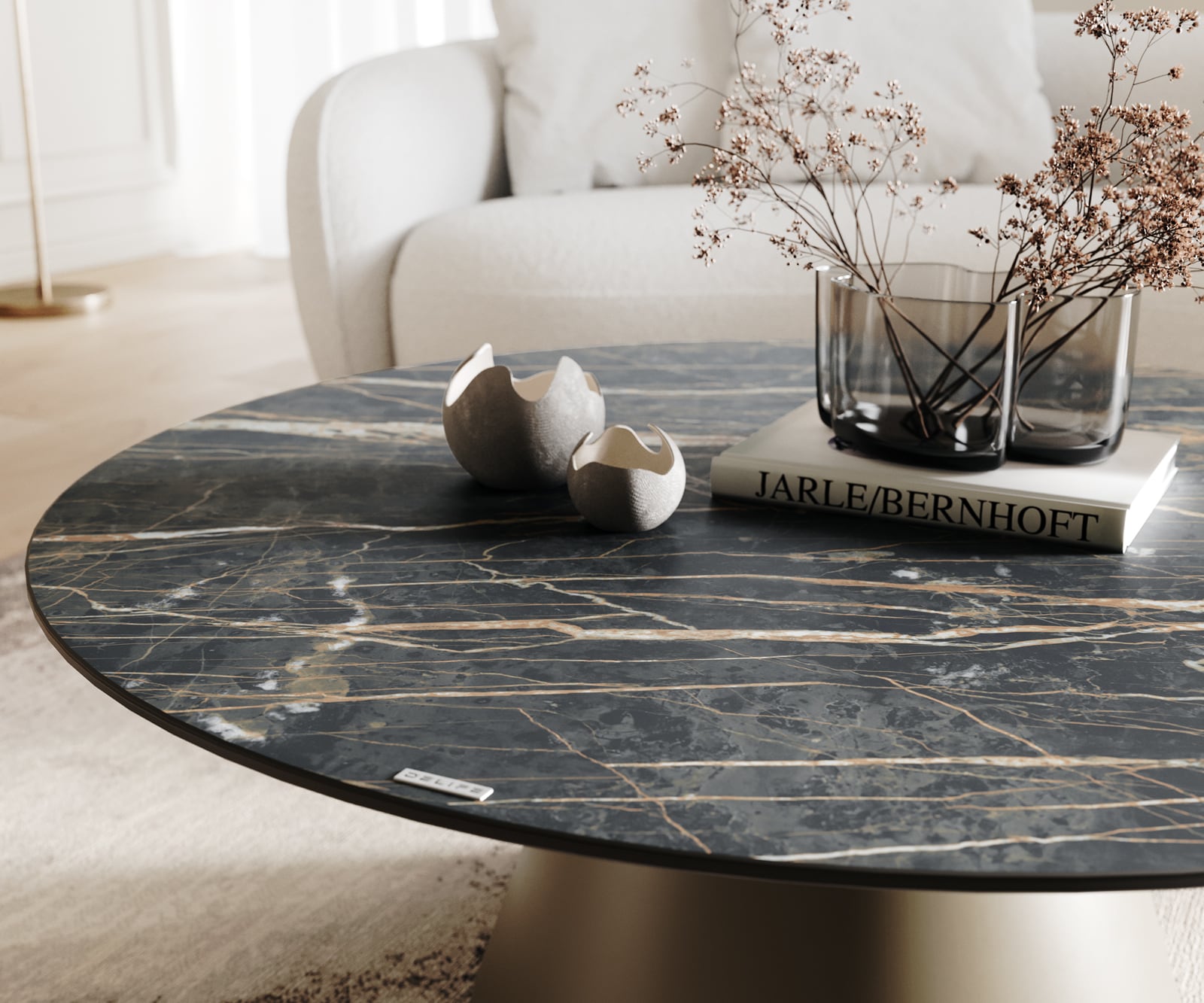 Холна маса 100x100 cm Керамика Laminam®Noir Desir Кафяв Основа Конична Ефектен финиш Titan Borna 6 Холна маса 100x100 cm Керамика Laminam®Noir Desir Кафяв Основа Конична Ефектен финиш Titan Borna 6