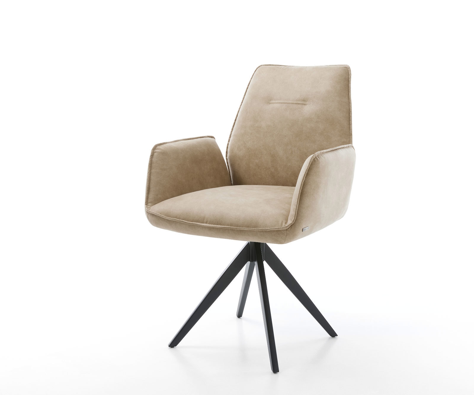 Врътящ се стол Бежов Винтидж Конус крак  Черен 180° въртящ се Zoa-Flex Врътящ се стол Бежов Винтидж Конус крак  Черен 180° въртящ се Zoa-Flex