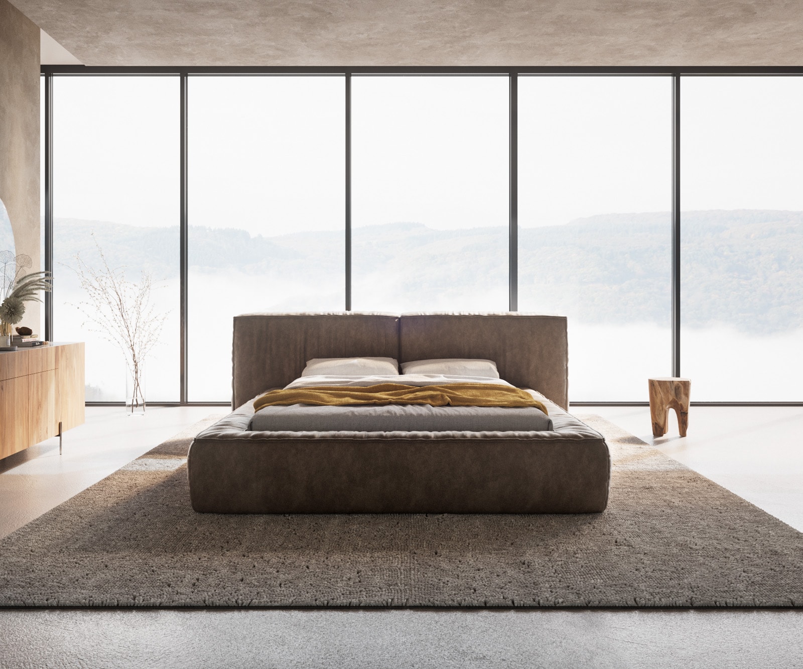 Тапицирано легло Coperti 140x200 cm микрофибър сив цвят vintage 3 Тапицирано легло Coperti 140x200 cm микрофибър сив цвят vintage 3