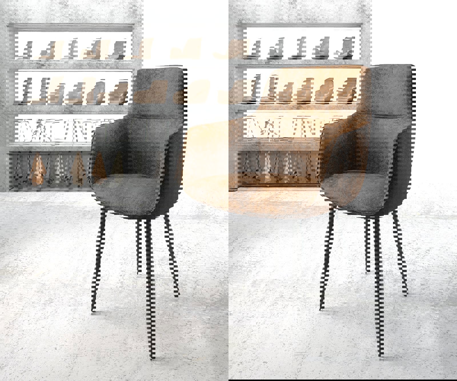 Фотьойл Pejo-Flex кафяв античен 4-основа конична черна 1