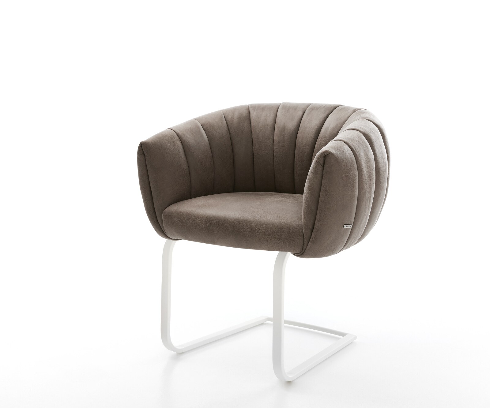 Конзолен стол Jada-Flex, микрофибър сив, стол с конзола плосък бял джоб пружинна сърцевина