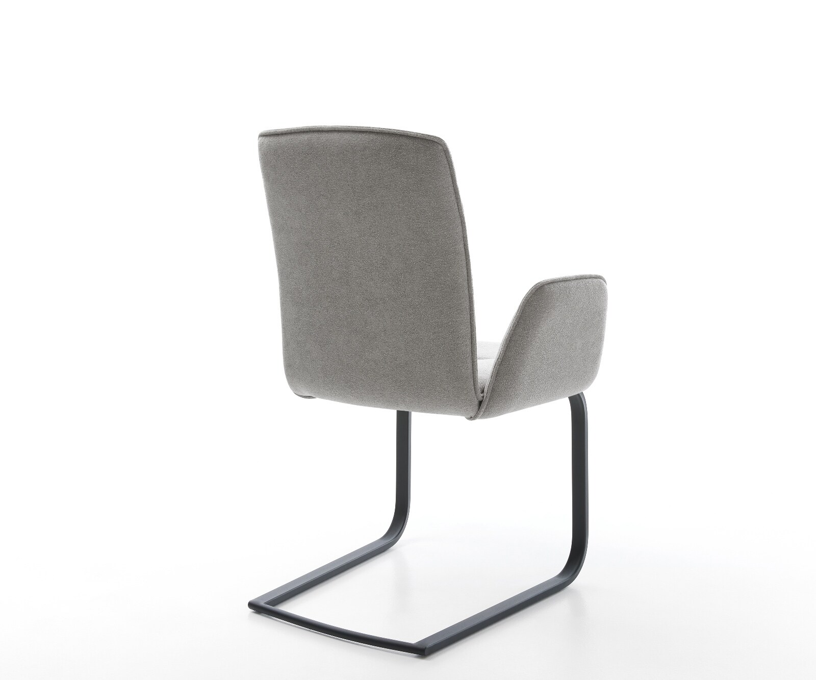 Конзолен стол Vinja-Flex текстурирана тъкан меко сиво Конзолен стол плоско черно 5