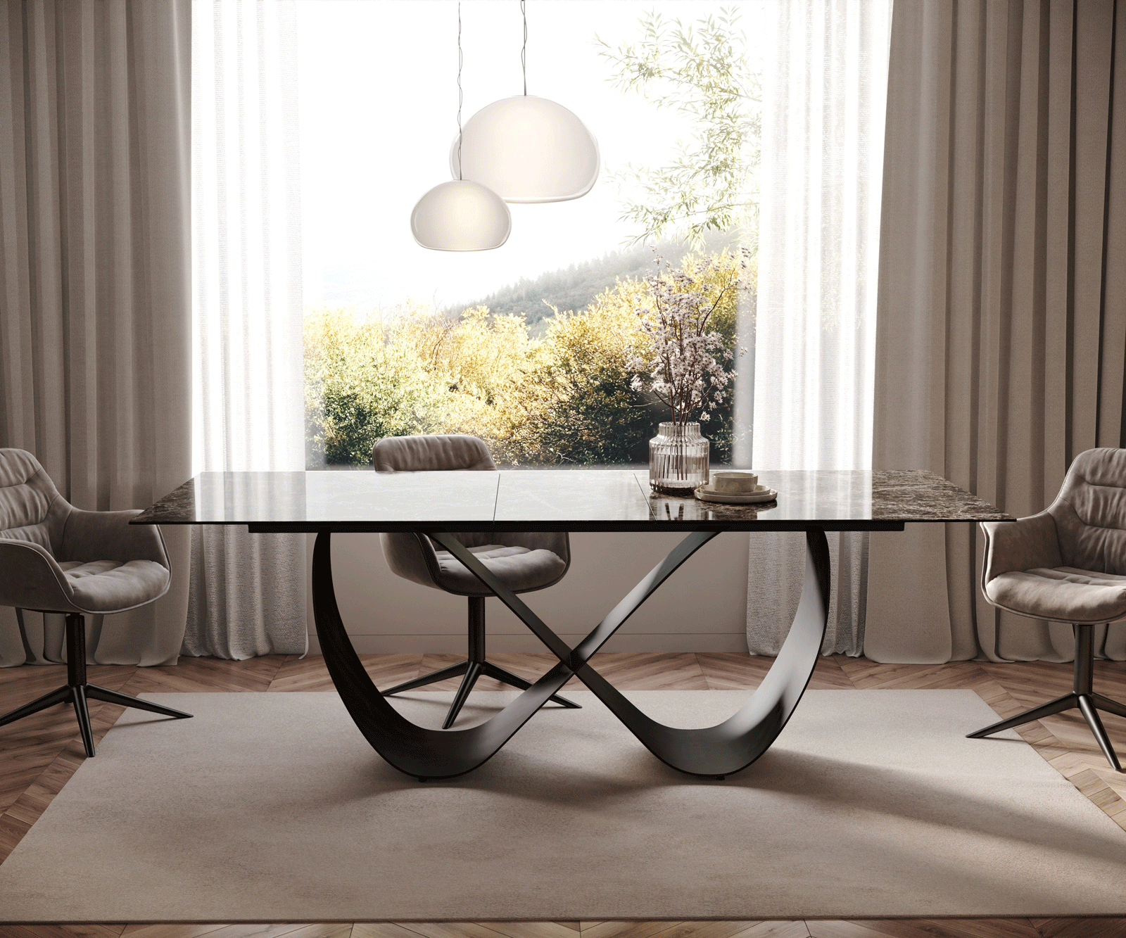 Трапезна маса Edge керамика разтегателна 1