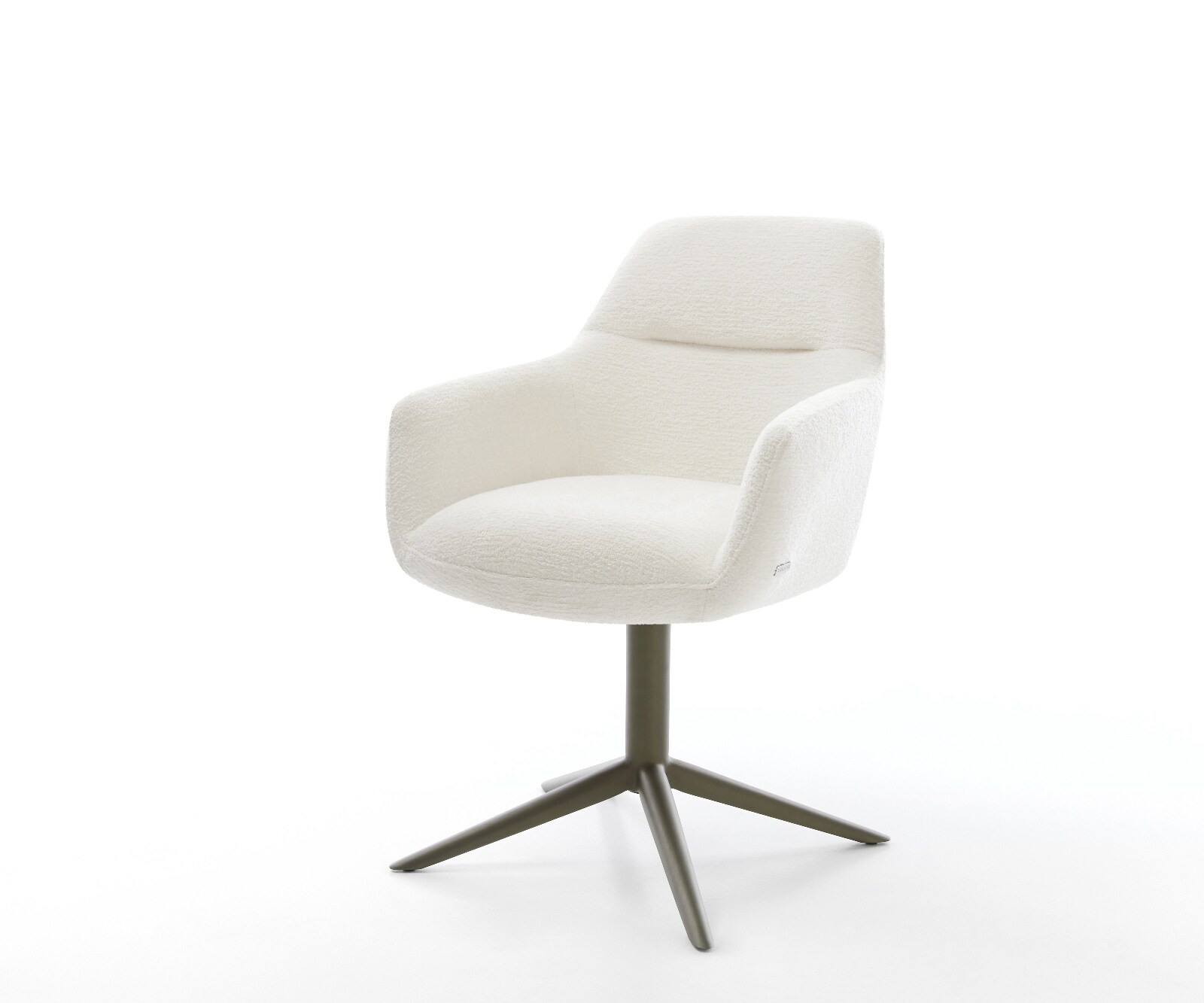 Въртящ се стол Pejo-Flex Bouclé Soft Beige Завършек с ефект на основата Титан 360° завъртане Люлееща се функция Ядро от джобни пружини 1