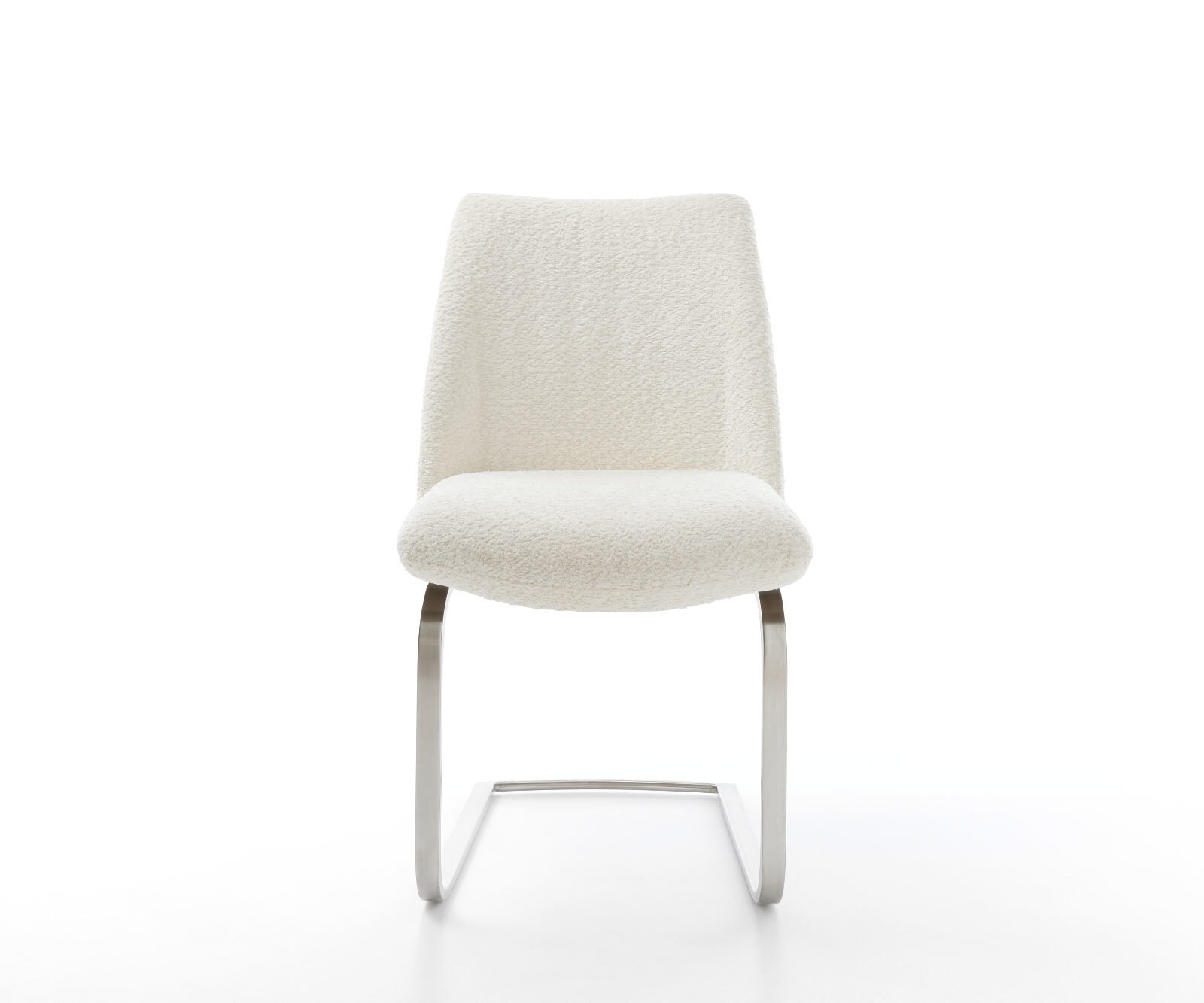 Люлеещ стол Букле Бял Конзолен крак плосък Неръждаема стомана Покет пружина Elso-Flex 2