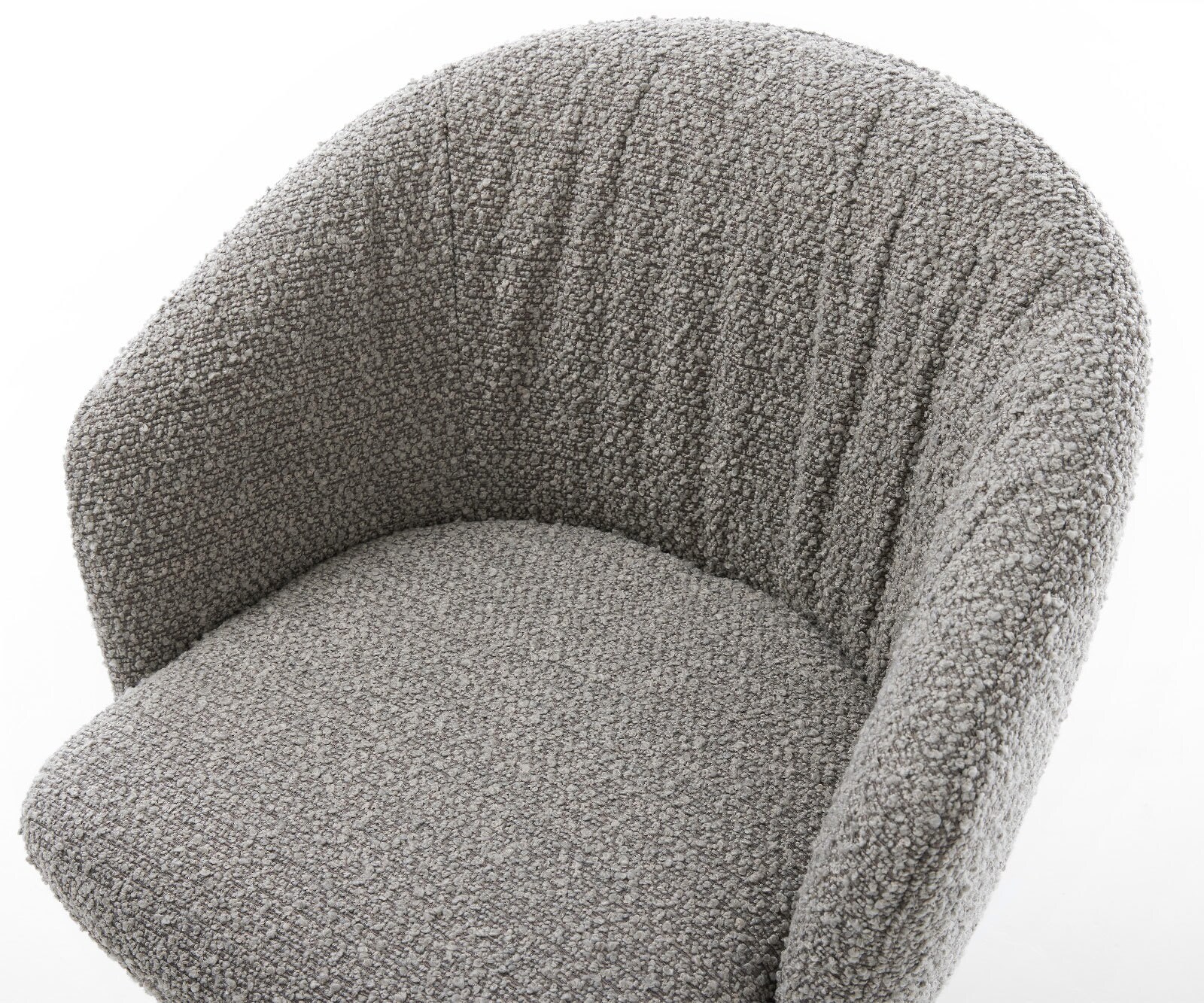 Люлеещ стол с подлакътници Букле Сребристо сив Конзолен крак плосък Неръждаема стомана Покет пружина Caja-Flex 4