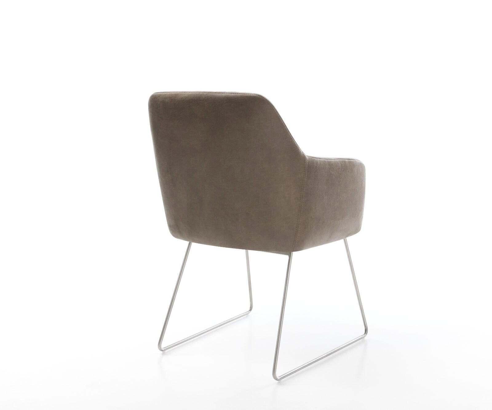 Стол Таупе Винтидж Извити крака Неръждама стомана Greg-Flex 4 Стол Таупе Винтидж Извити крака Неръждама стомана Greg-Flex 4