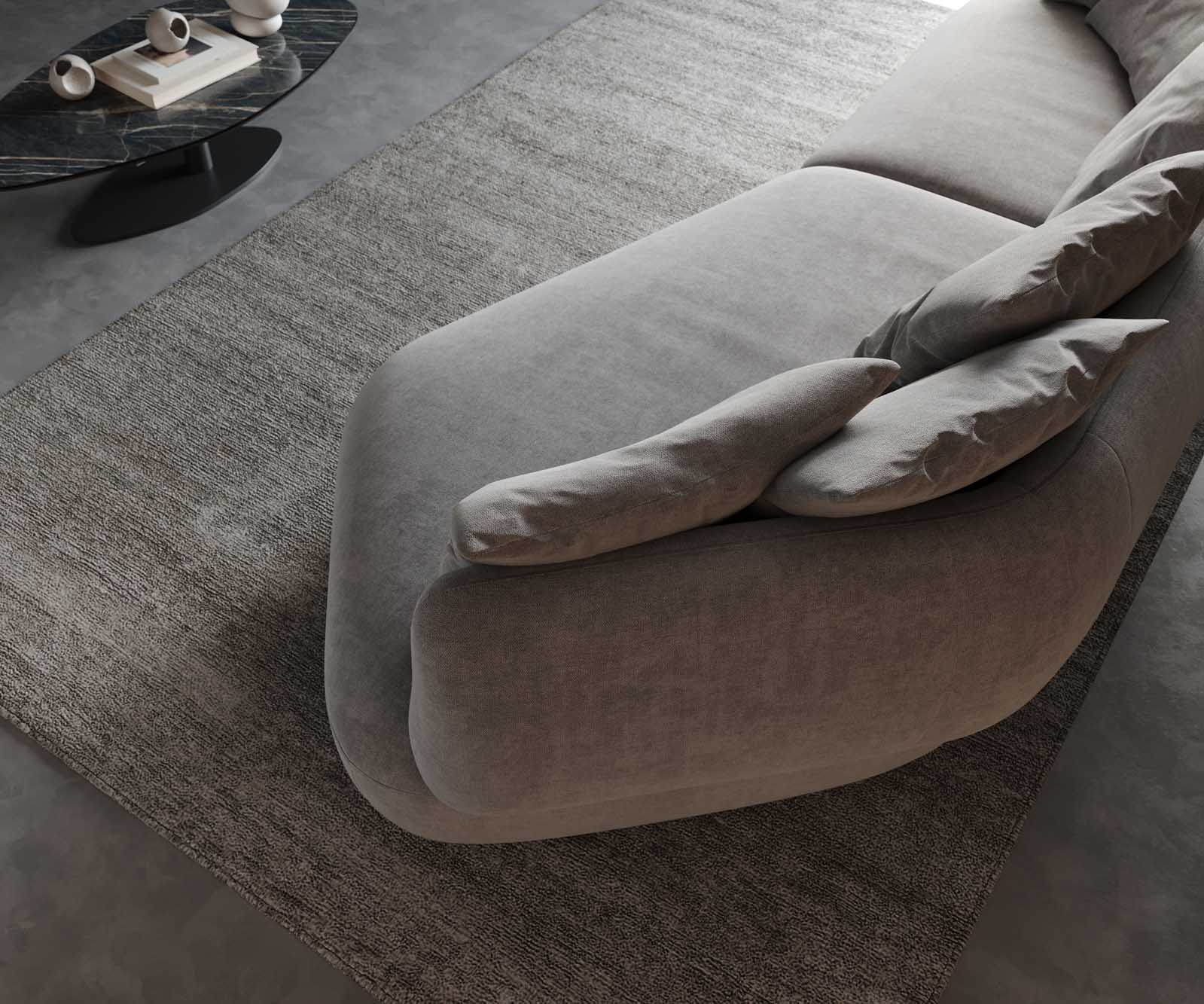 Диван Roya 320x140 cm микрофибър сив 5 Диван Roya 320x140 cm микрофибър сив 5