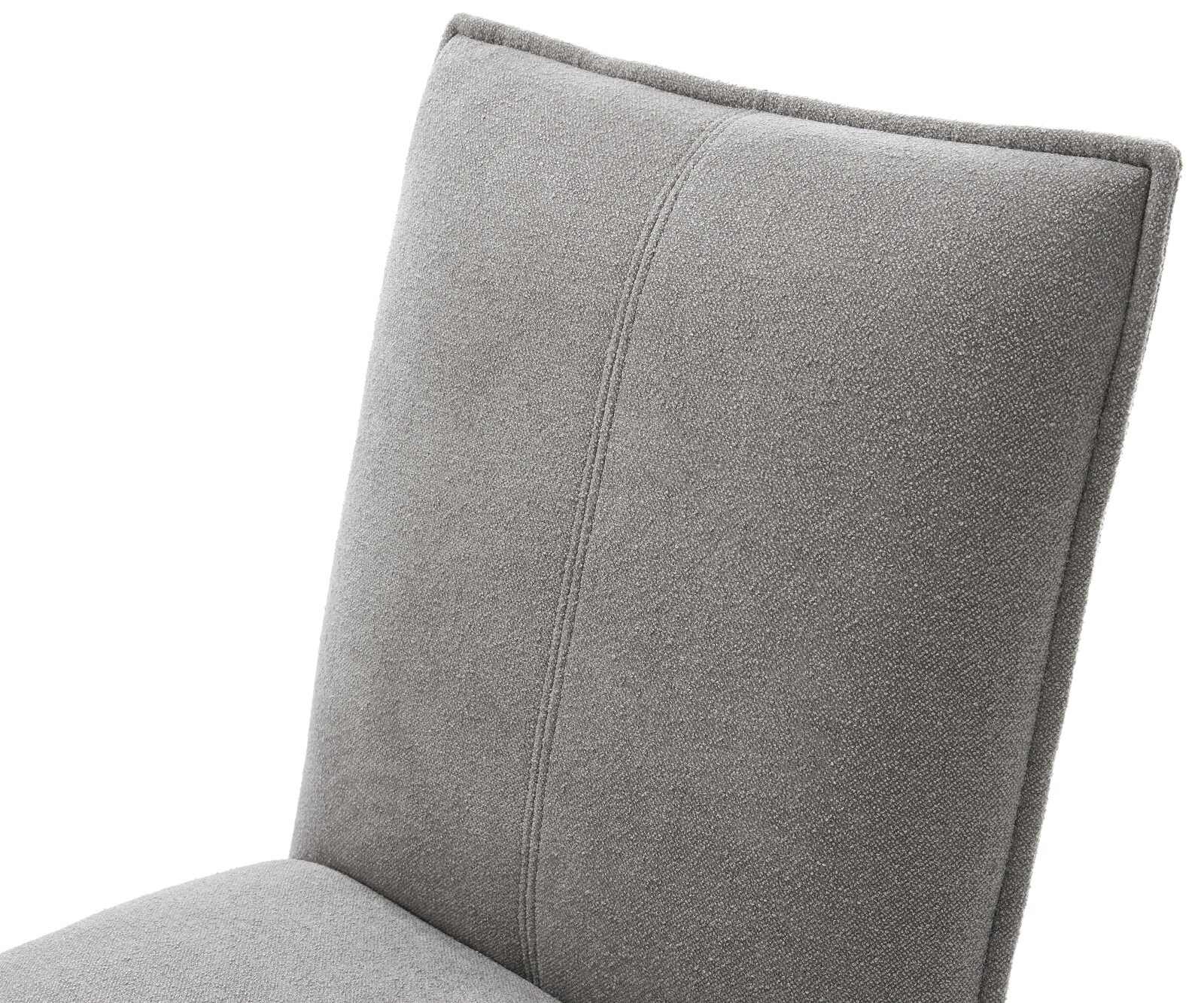 Конзолен стол Lelio-Flex текстурирана тъкан меко сиво конзолен стол плоско бяло ядро с джобни пружини 4