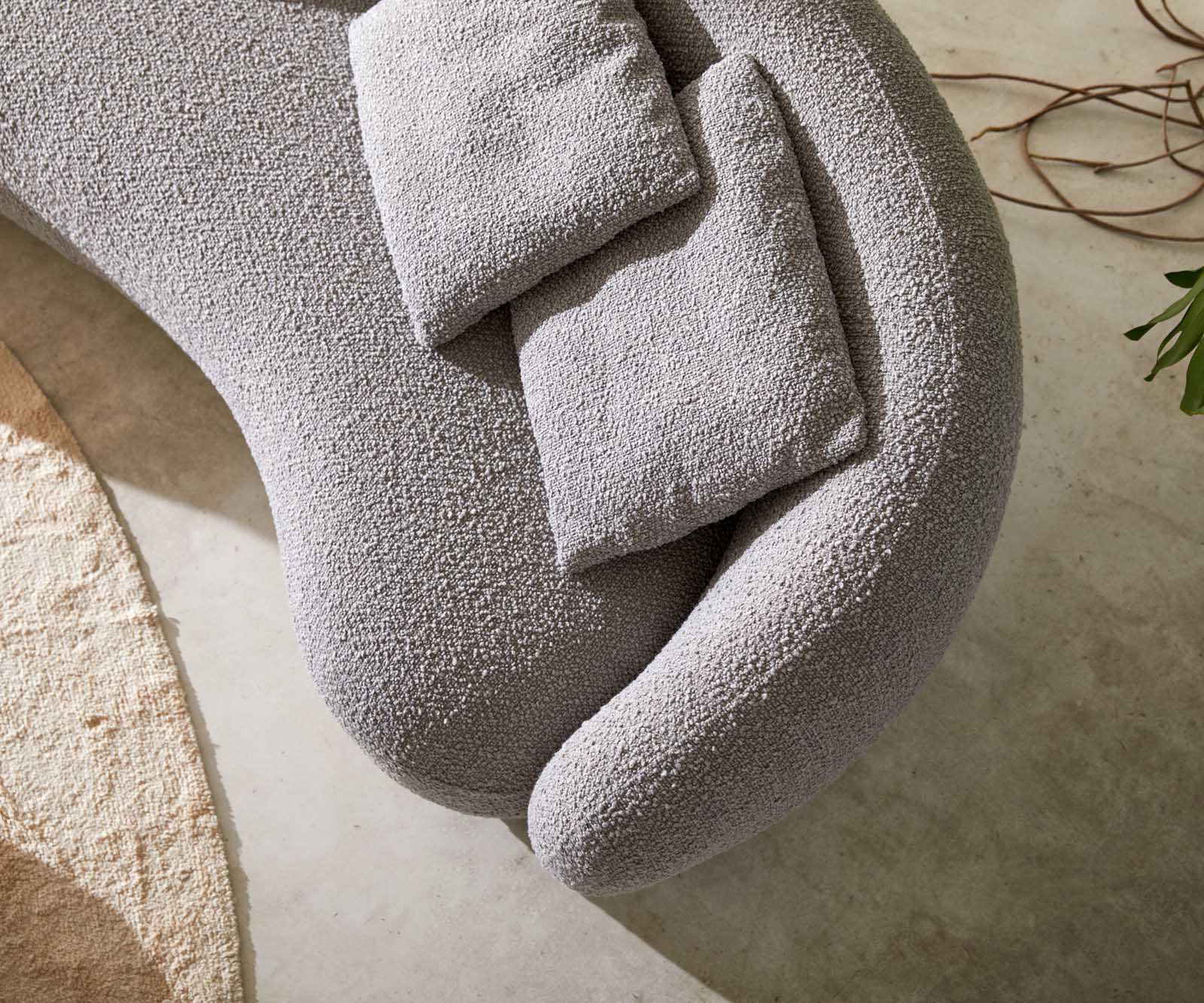 3-местен диван Larna 260x120 cm Bouclé сребристо-сиво 6 3-местен диван Larna 260x120 cm Bouclé сребристо-сиво 6