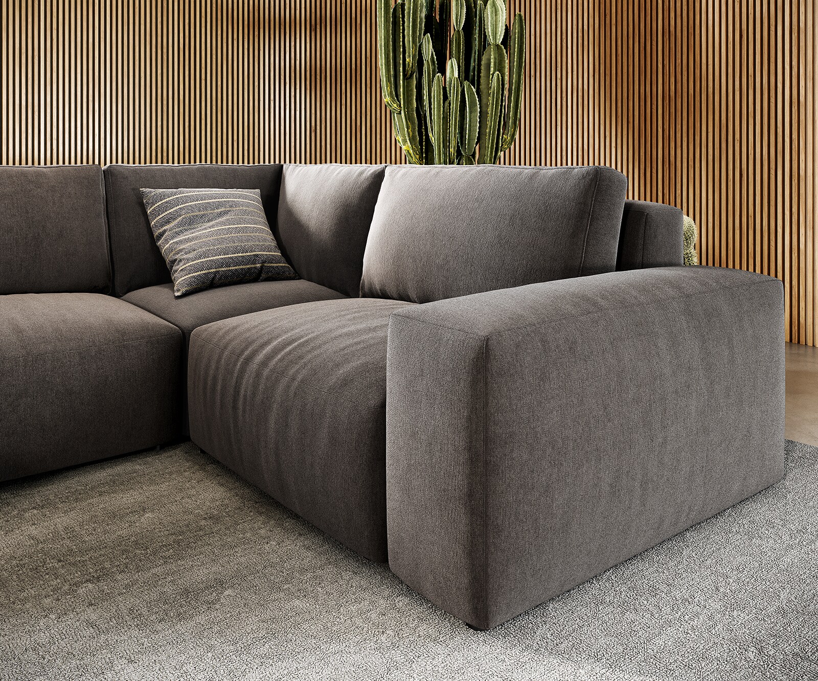  L 330x230 cm Микрофибър КакиКафяв Лежанка вариации Lanzo 3