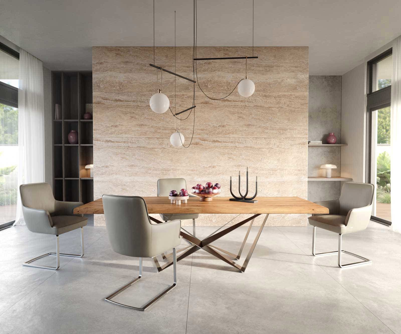 Люлеещ стол с подлакътници Естествена кожа Сиво-Кафяв Конзолен крак плосък Неръждаема стомана Покет пружина Heira-Flex 4 Люлеещ стол с подлакътници Естествена кожа Сиво-Кафяв Конзолен крак плосък Неръждаема стомана Покет пружина Heira-Flex 4