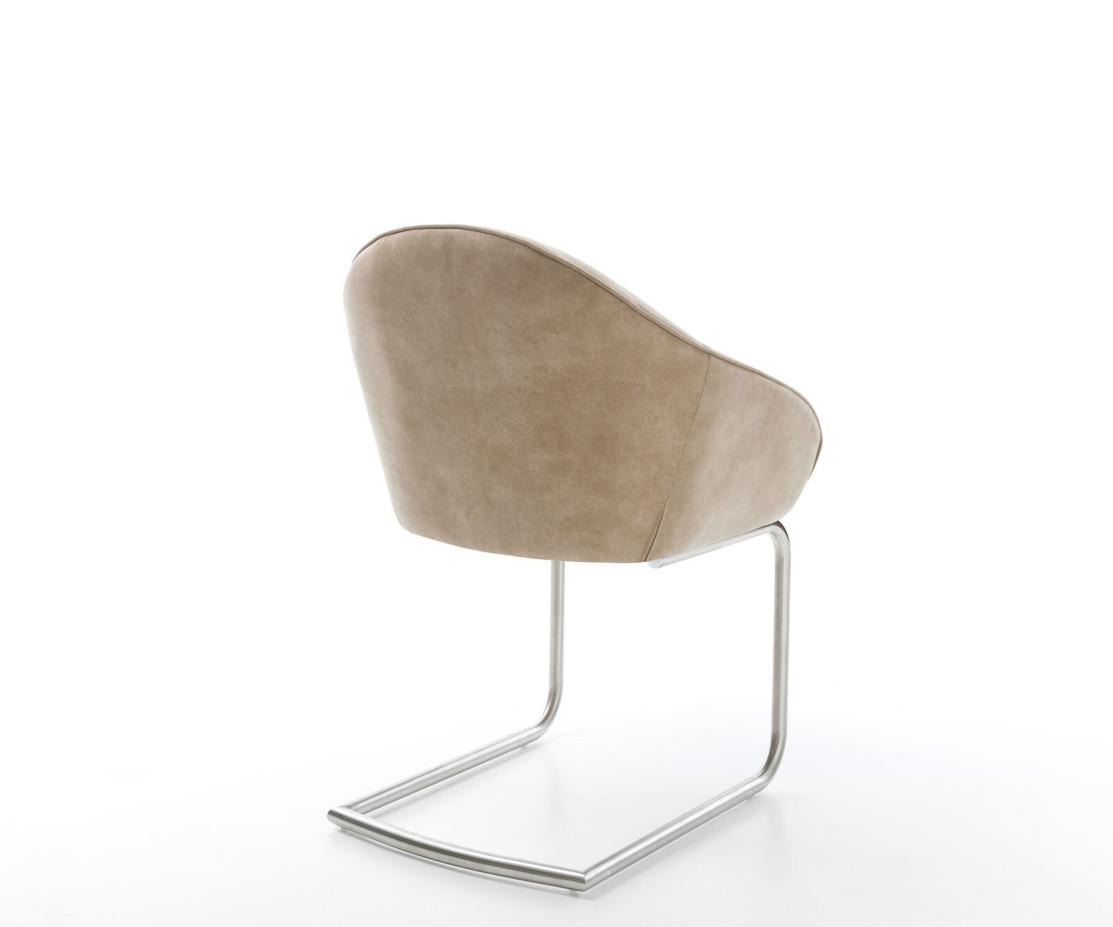 Люлеещ стол Бежов Винтидж Конзолен крак кръгъл Неръждаема стомана Gaio-Flex 5