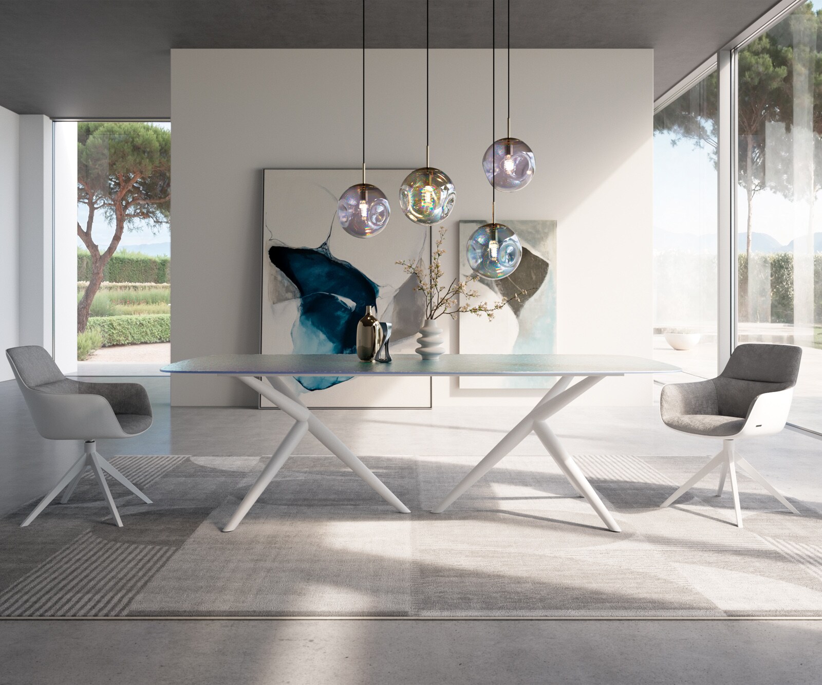 Основа за маса Estelar, кръгла, метална, бяла (комплект от 2) 3 Основа за маса Estelar, кръгла, метална, бяла (комплект от 2) 3