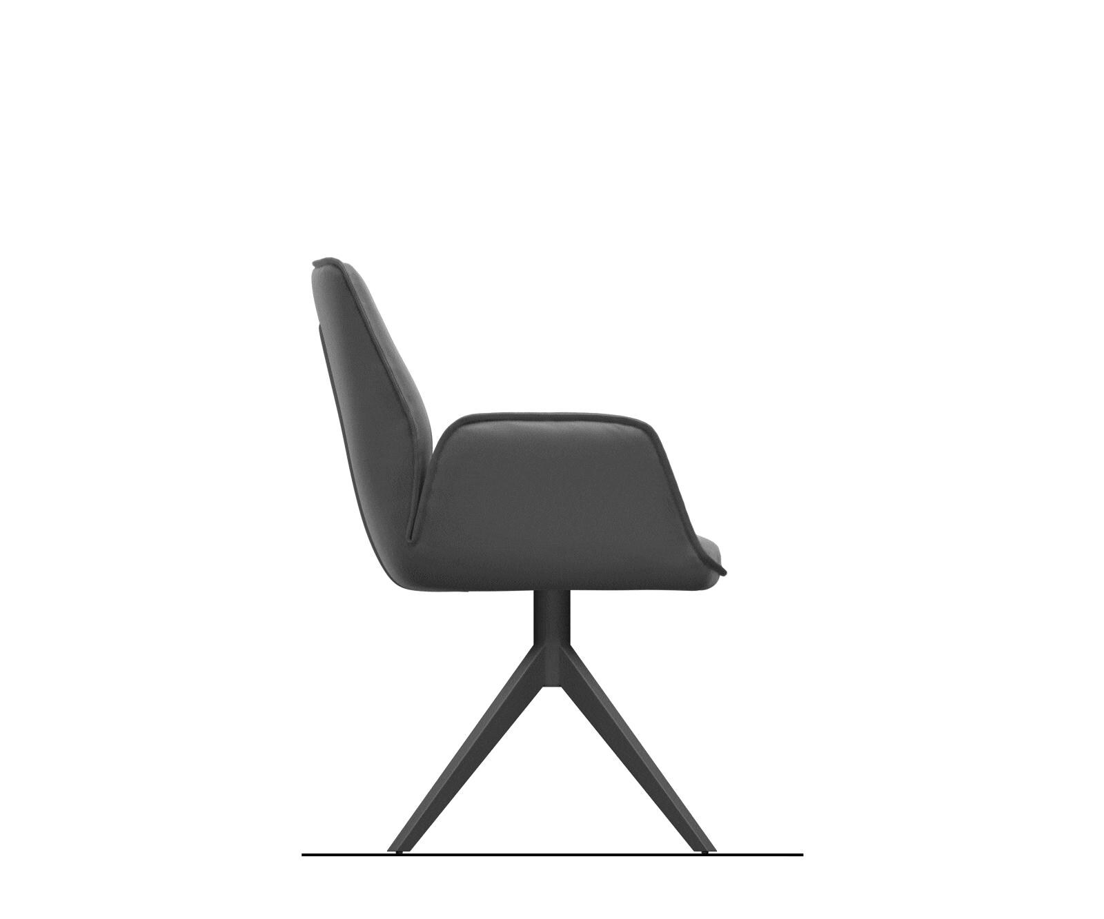 Въртящ се стол Zoa-Flex материал микс кал Кръстосана рамка широка Люлееща се функция бяла 360° въртене 9