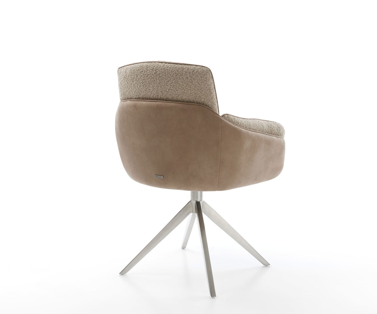 Luan-Flex въртящ се стол с подлакътници Материал микс кал Кръстосана рамка широка неръждаема стомана 360° въртене Функция люлеене 5