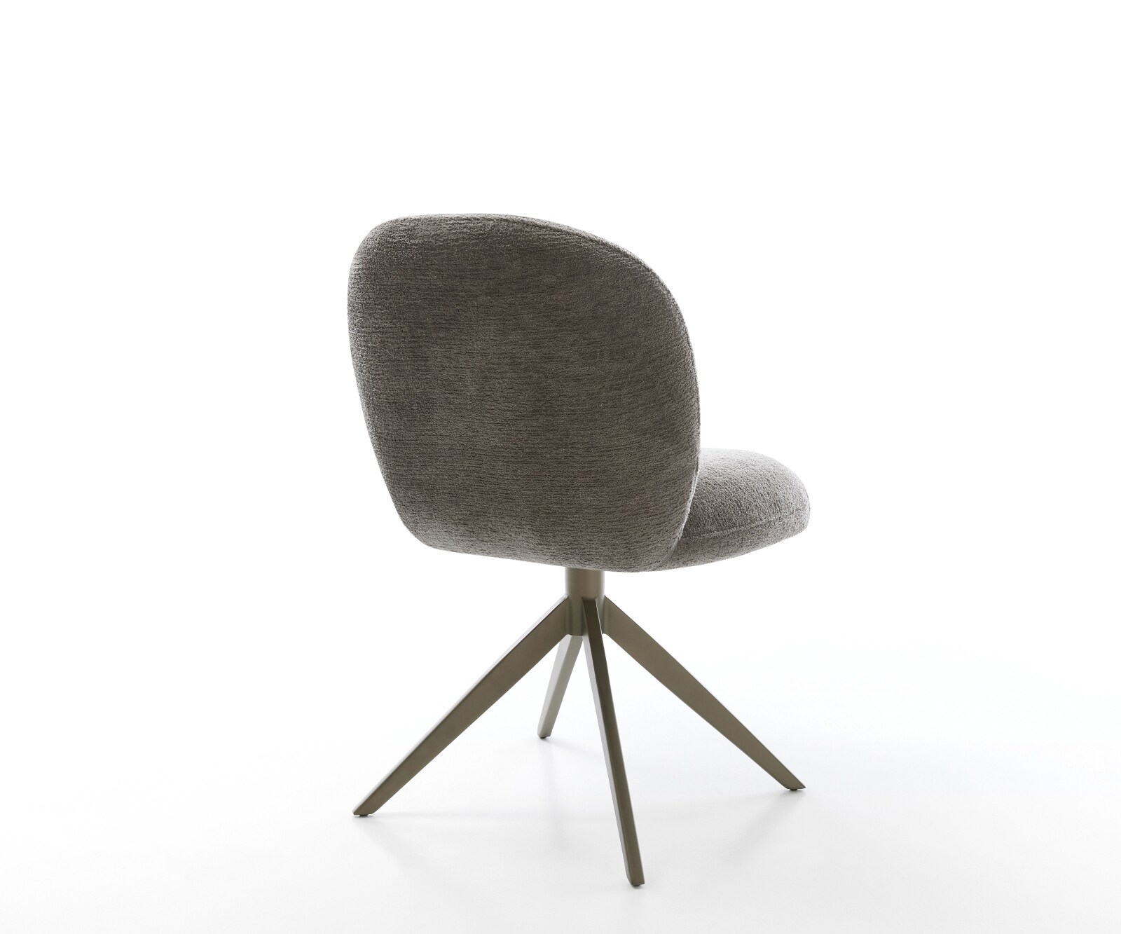 Въртящ се стол Nube-Flex Bouclé Soft Mud Кръстосана рамка широка Ефектно покритие Титан 360° завъртане Люлееща се функция Ядро от джобни пружини 5