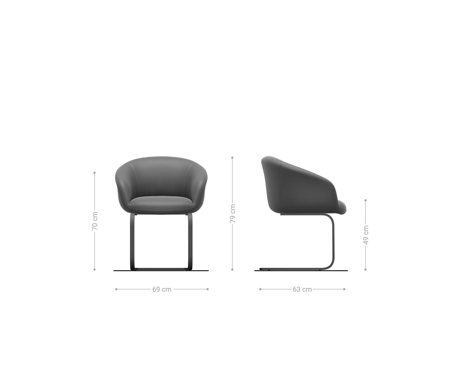 Люлеещ стол с подлакътници Шенил Пастелено син Конзолен крак плосък  Титан Покет пружина Vinka-Flex 6