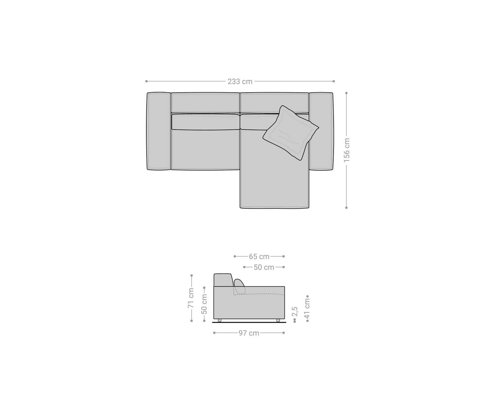 Ъглов диван L 260x160 cm Букле Крем-Бял Варианти лежанка Sirpio 7