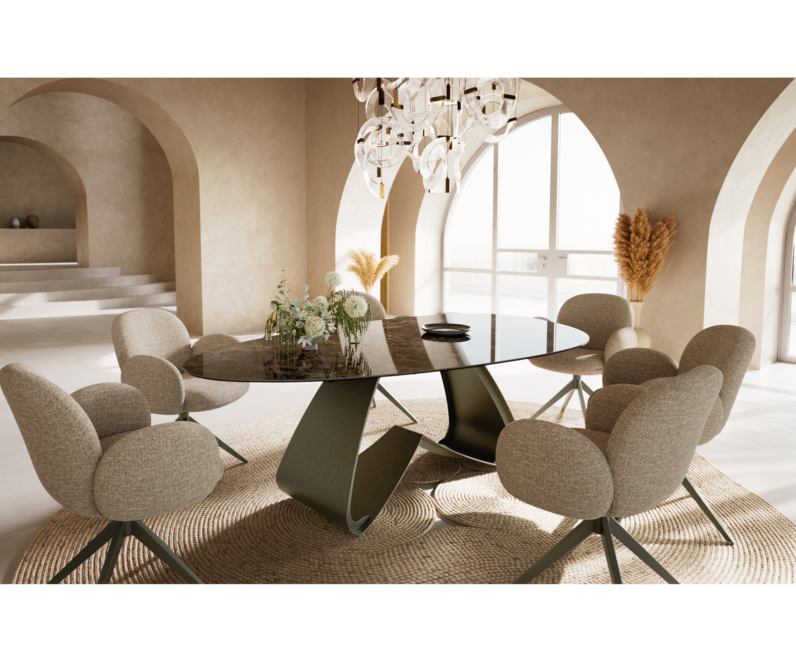 Трапезна маса Edge керамика овал 5