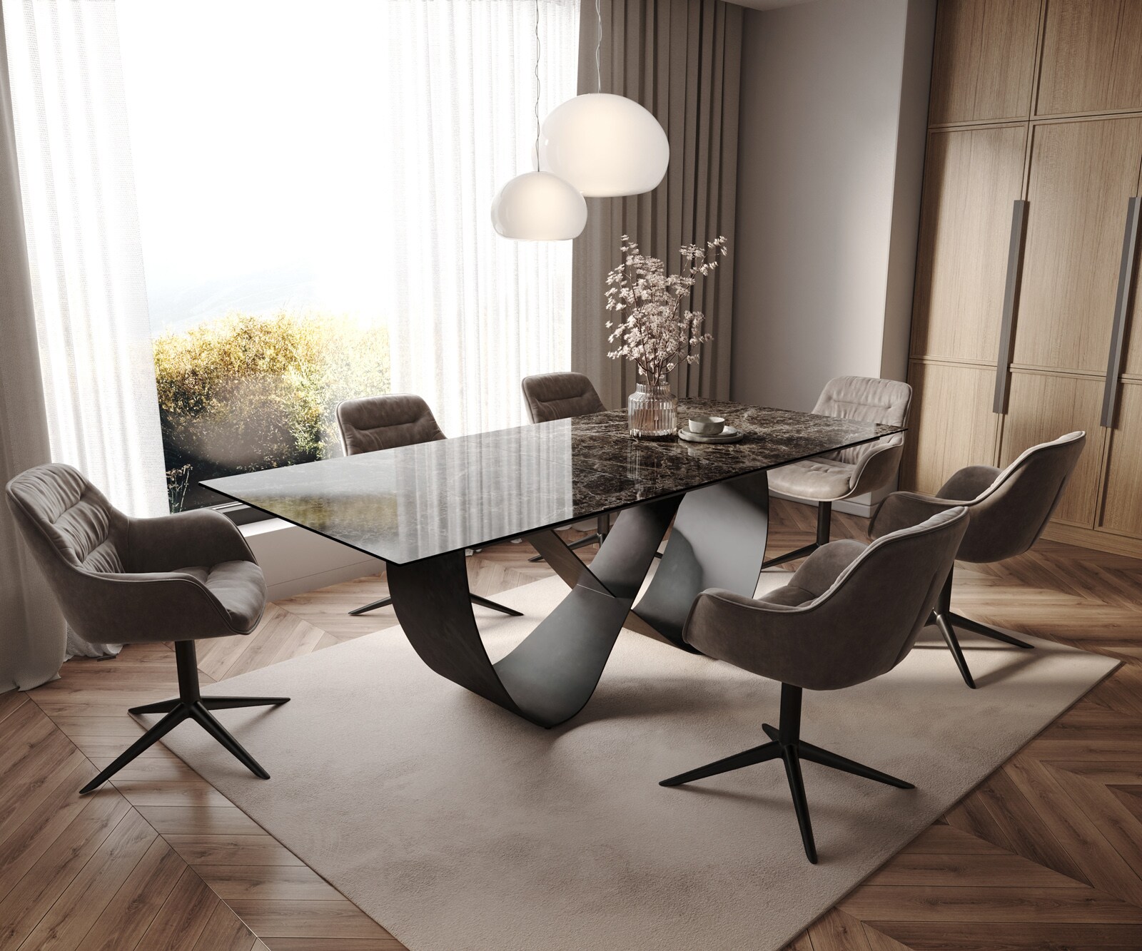 Трапезна маса Edge керамика разтегателна 6