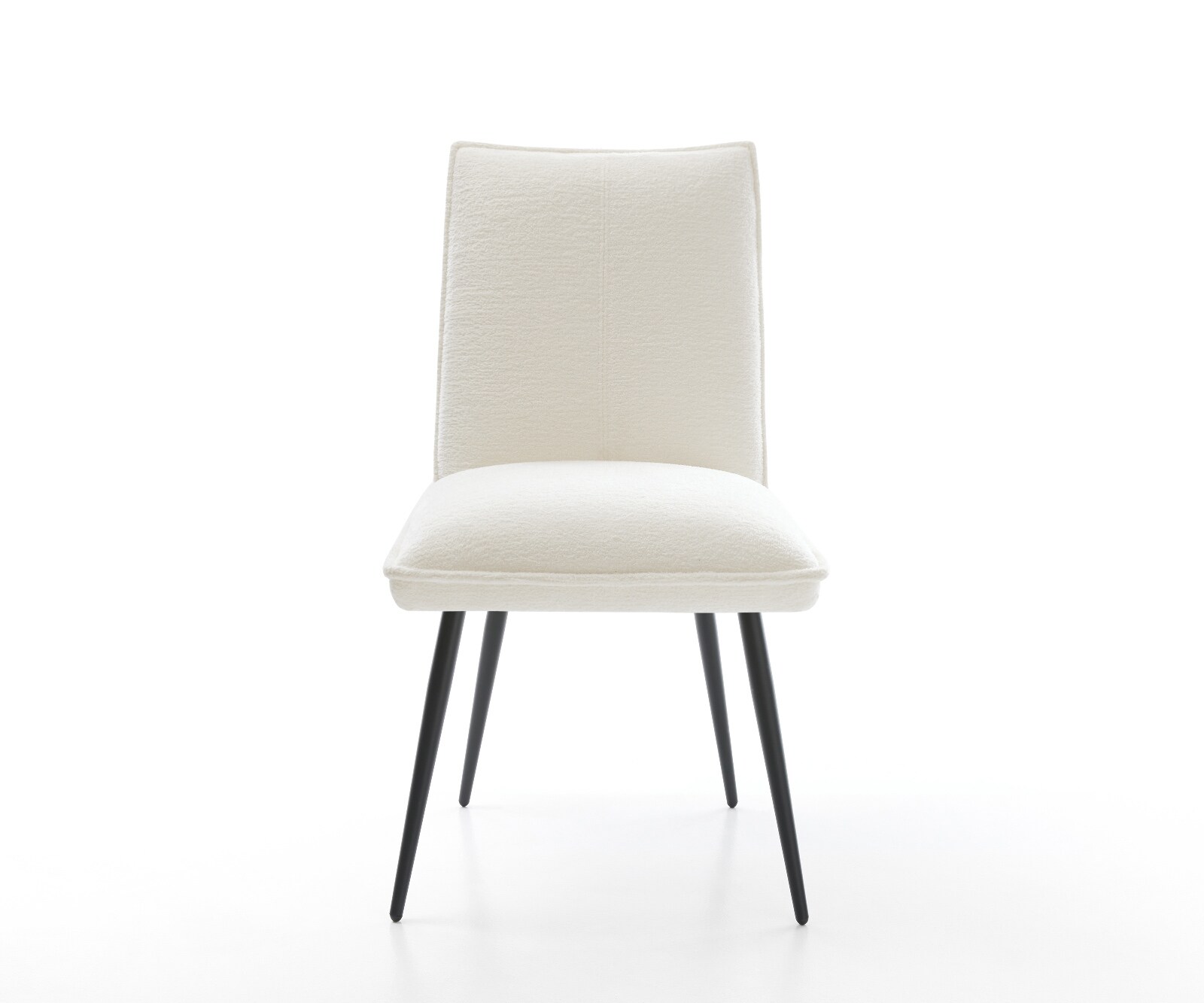 Стол за хранене Lelio-Flex Bouclé Soft Beige 4-крака с конична сърцевина от черни джобни пружини 2