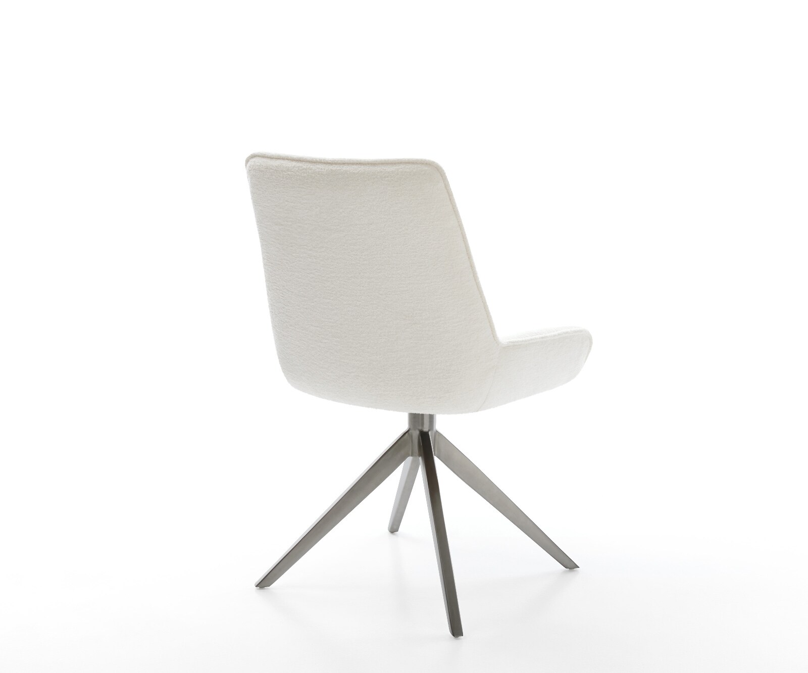 Въртящ се стол Taimi-Flex Bouclé Soft Beige Кръстосана рамка широка Графит Въртене на 360° Люлееща се функция 5