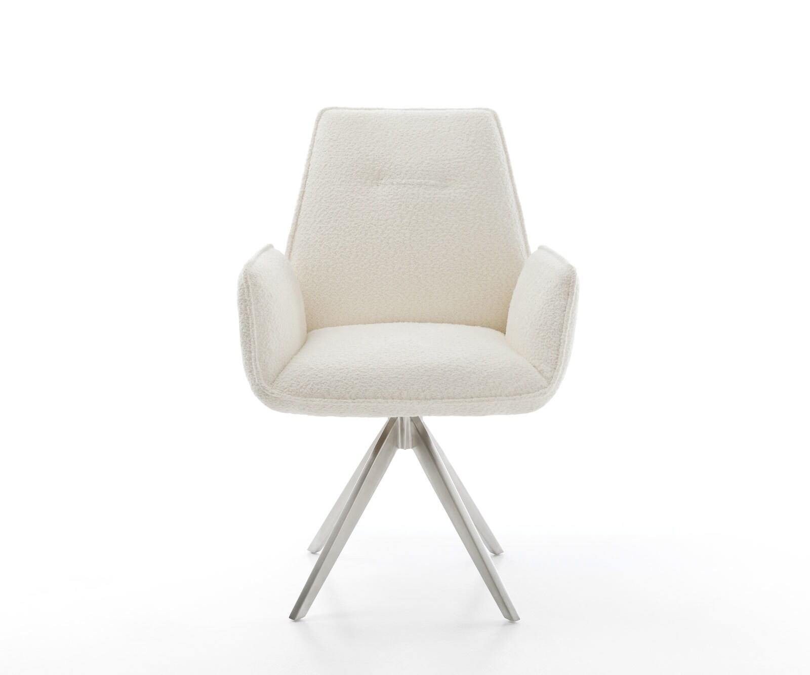 Врътящ се стол Букле Бял Конус крак  Неръждаема стомана 180° въртящ се Zoa-Flex 1 Врътящ се стол Букле Бял Конус крак  Неръждаема стомана 180° въртящ се Zoa-Flex 1