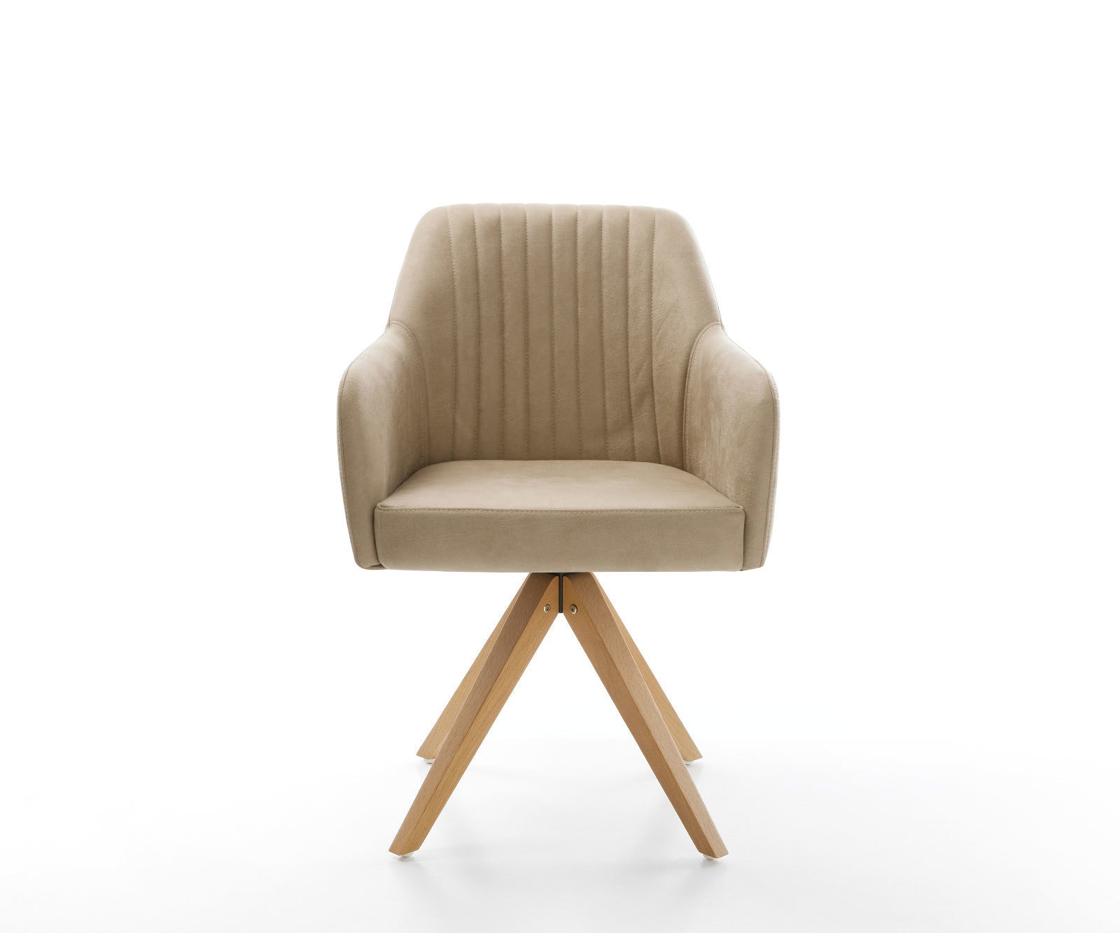 Врътящ се стол Бежов Винтидж Дървена рамка  180° въртящ се Greg-Flex 1 Врътящ се стол Бежов Винтидж Дървена рамка  180° въртящ се Greg-Flex 1