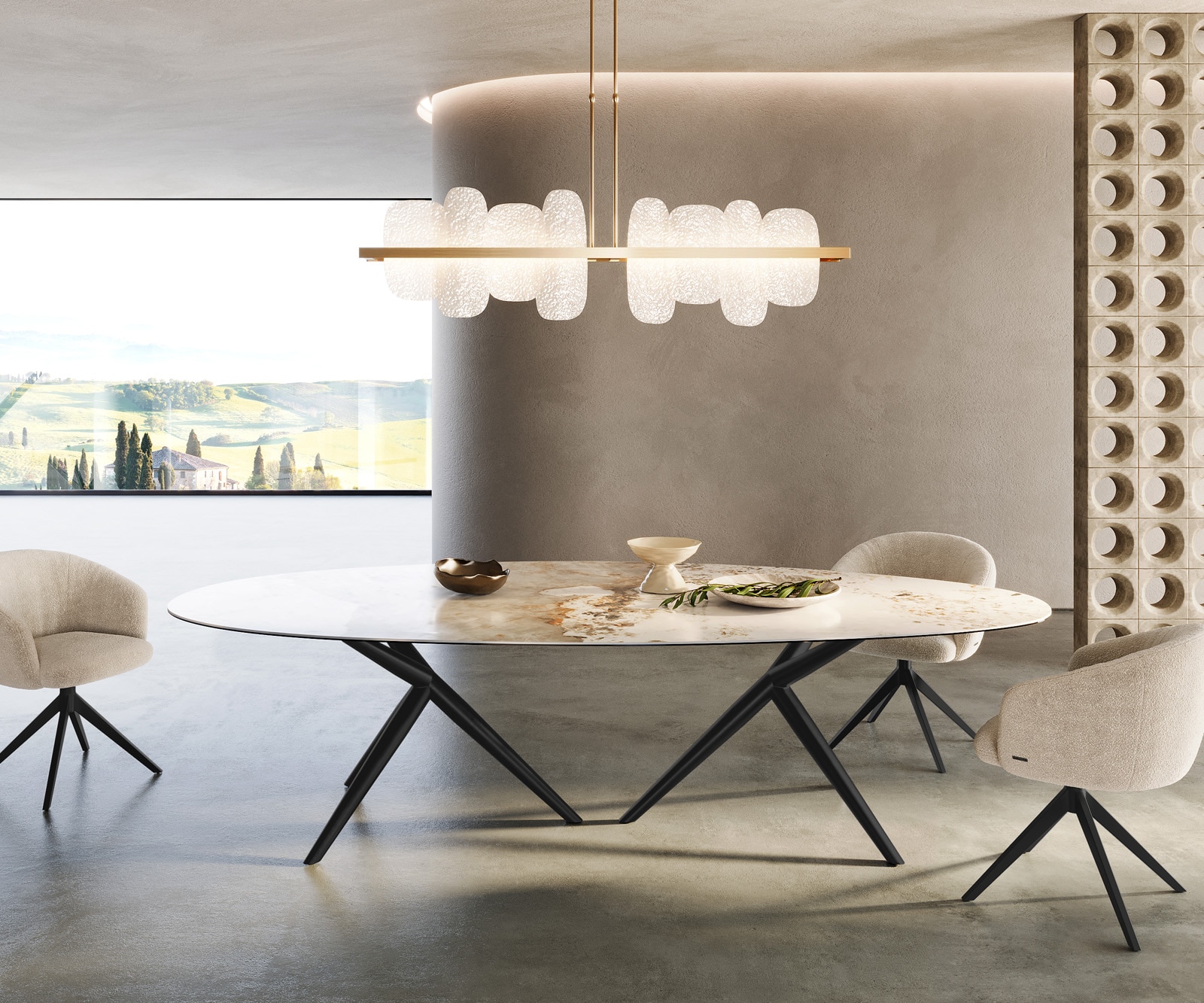 Основа за маса Estelar кръгла метална черна (комплект от 2) 2