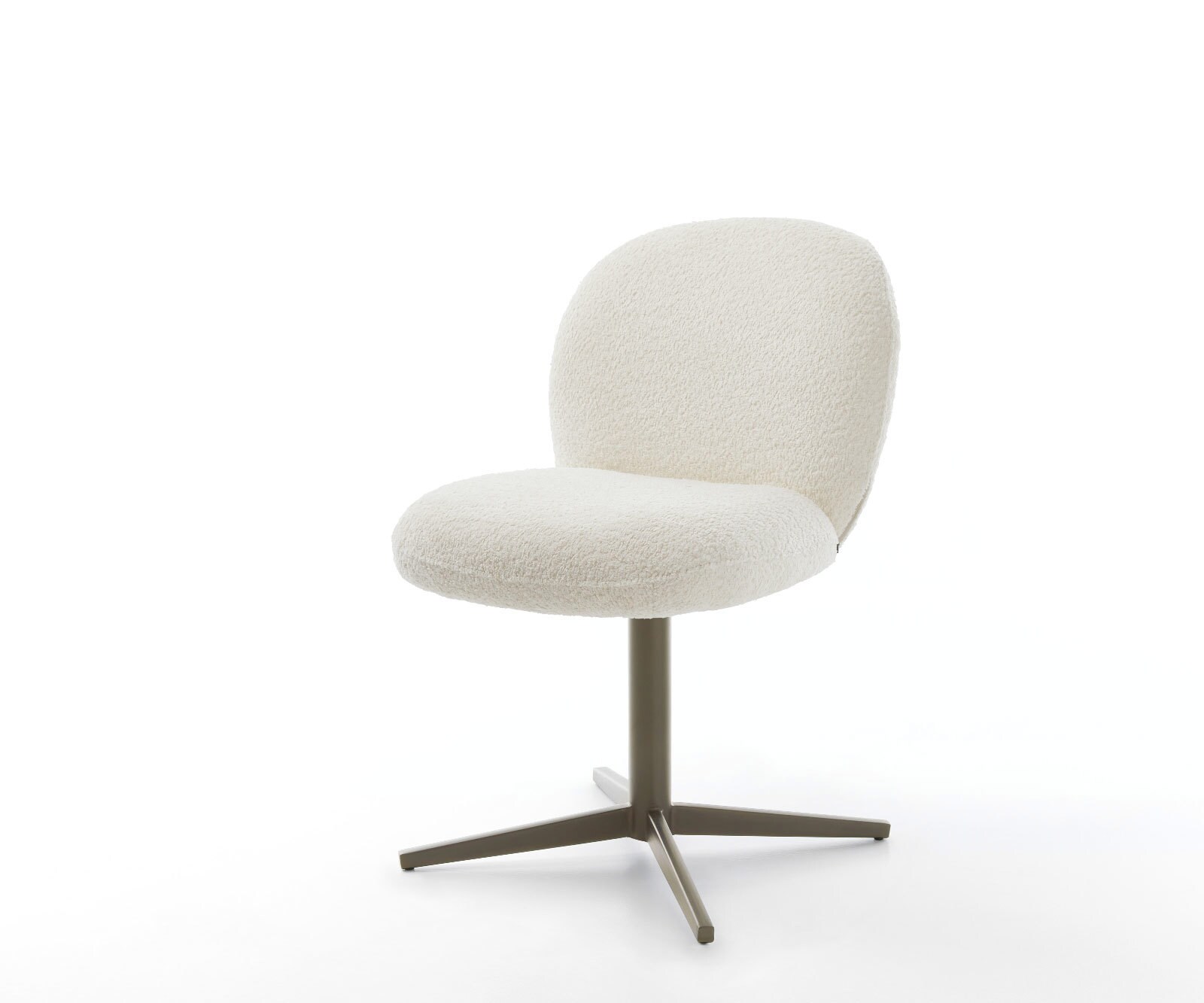 Врътящ се стол Букле Бял Офис основа  Titan 360° въртящ се Покет пружина Nube-Flex 1