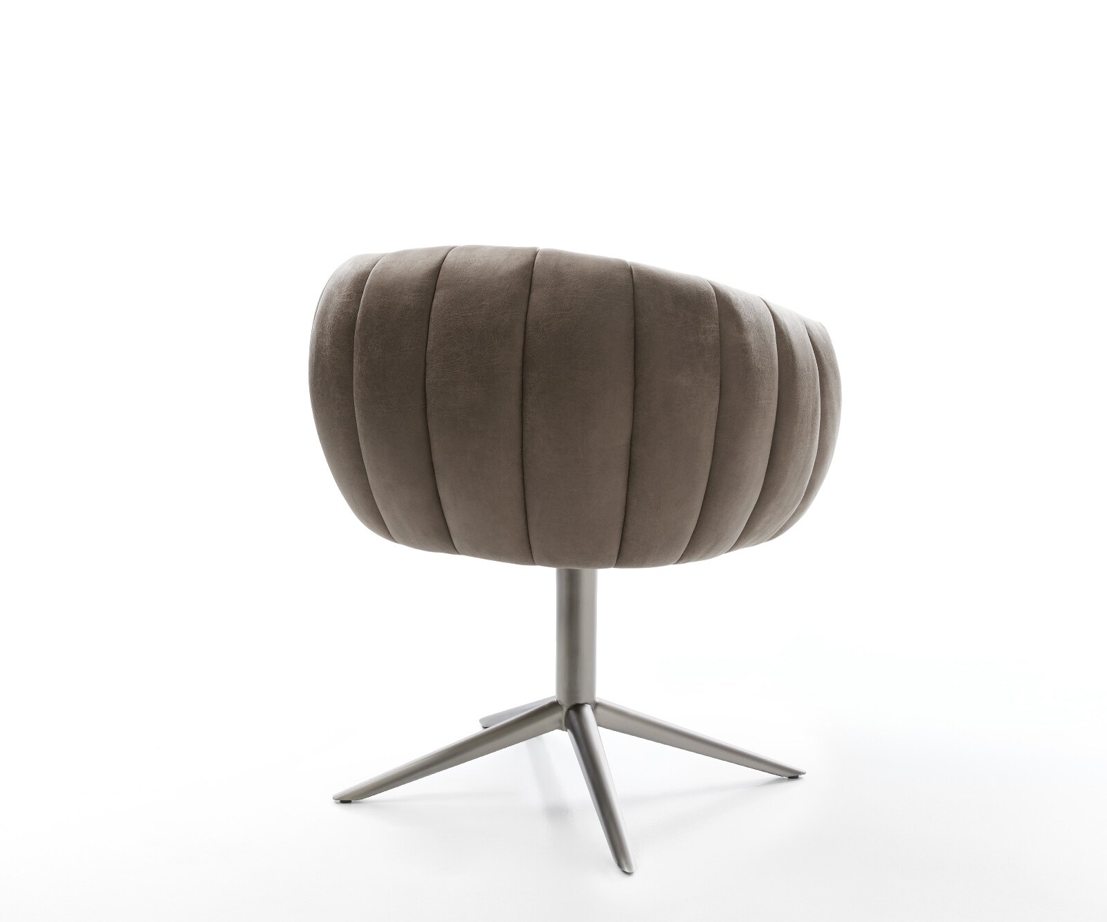 Въртящ се стол Jada-Flex микрофибър сив цвят винтидж основа графит 360° въртяща се люлееща се функция сърцевина от джобни пружини 4