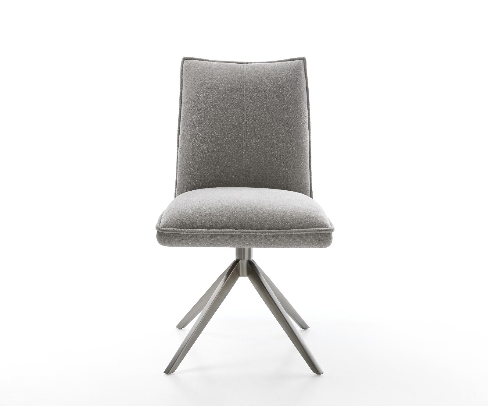 Въртящ се стол Lelio-Flex текстурирана тъкан меко сиво кръстосана рамка широк графит 360° въртяща се люлееща се функция сърцевина от джобни пружини 2