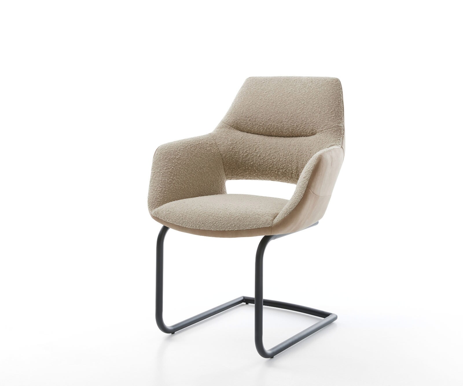 Yago-Flex конзолен стол с подлакътници Материал микс кал Конзолен стол кръгъл черен 1