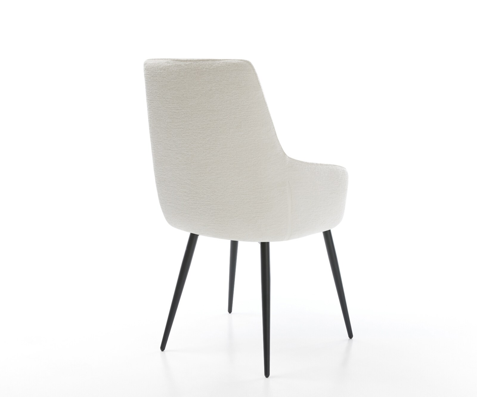 Трапезен стол Zelia-Flex с подлакътници, Букле Светлобежово, 4-футова конусовидна сърцевина от черни пружинни джобчета 5