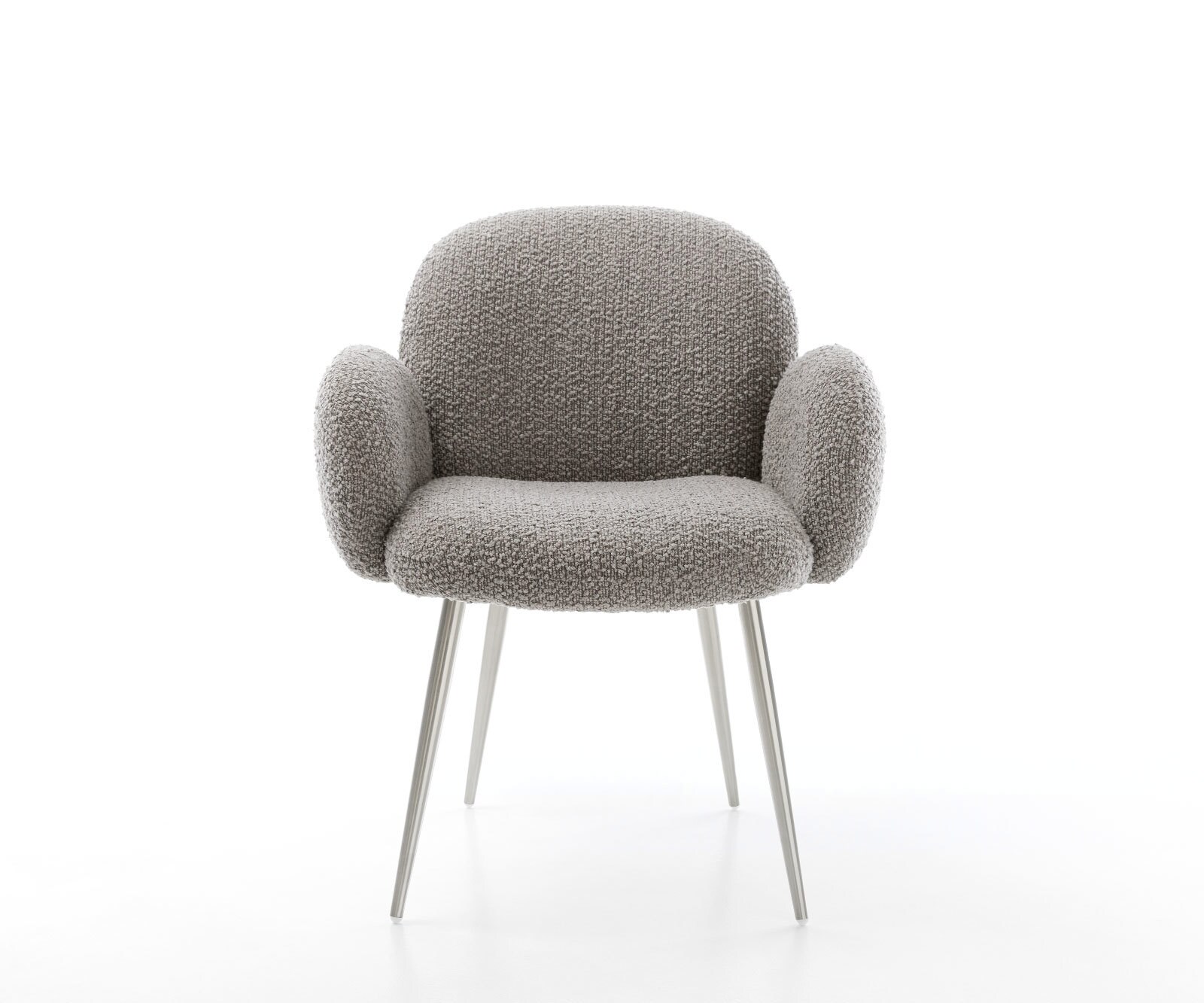 Стол Букле Сребристосив 4-крака Прави Неръждаема стомана Покет пружина Nube-Flex 1