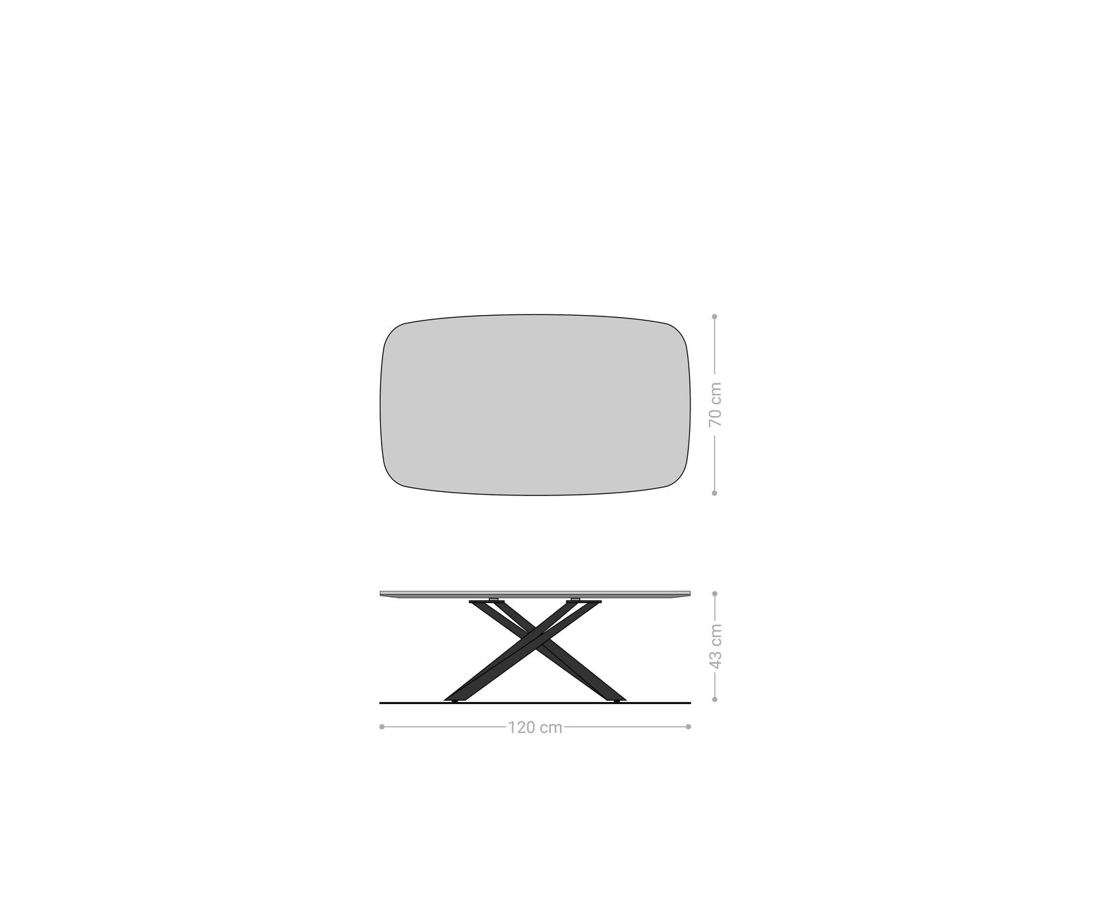 Масичка за кафе Edge Boot 120x70 cm Керамичен ламинат® Emperador Extra Lucidato Тъмно кафяво Sarity Матирана неръждаема стомана 6