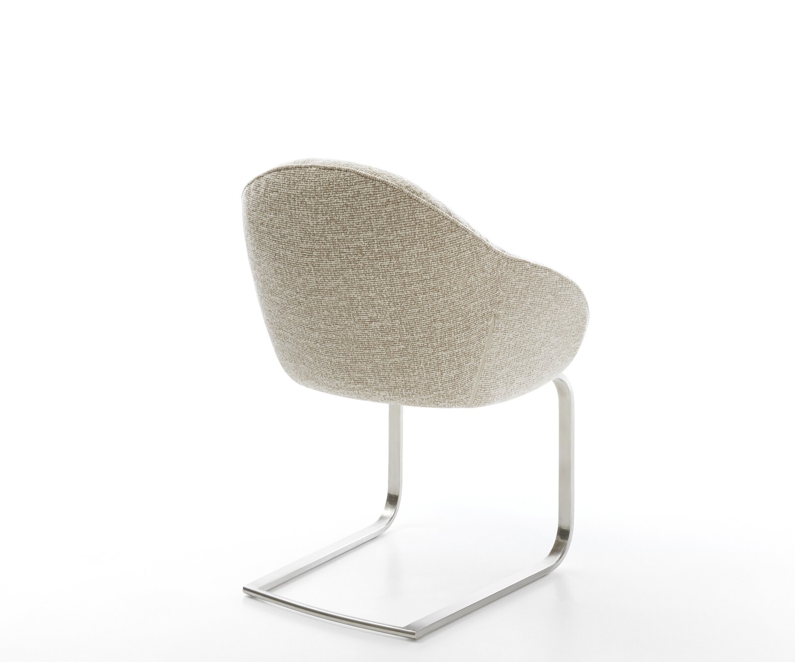 Gaio-Flex конзолен стол тъкан плат меко бежово конзолен стол плосък неръждаема стомана 5