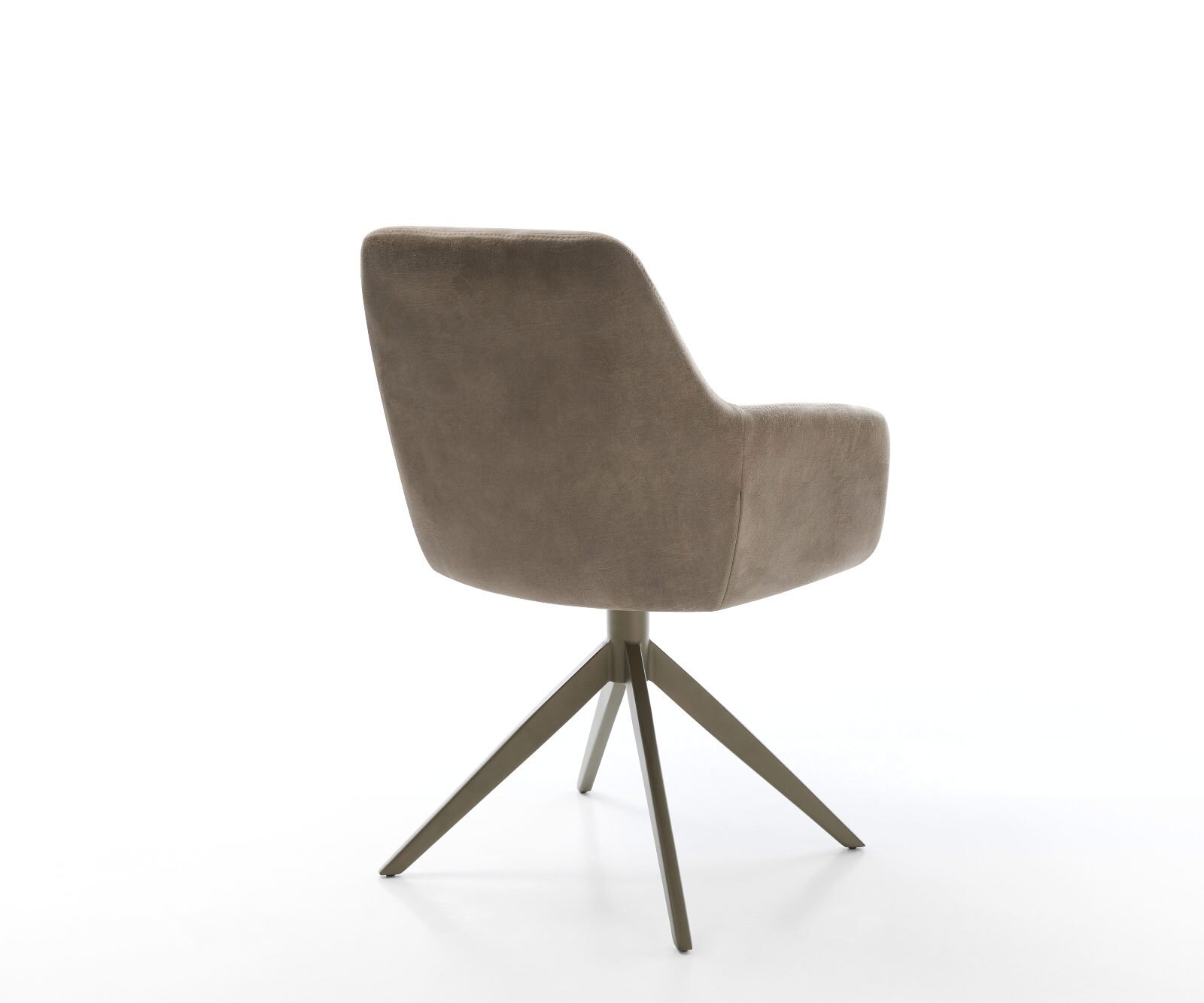 Въртящ се стол Pejo-Flex микрофибър сив цвят винтидж кръстосана рамка широк ефект покритие титан 360° завъртане люлееща функция сърцевина от джобни пружини 4