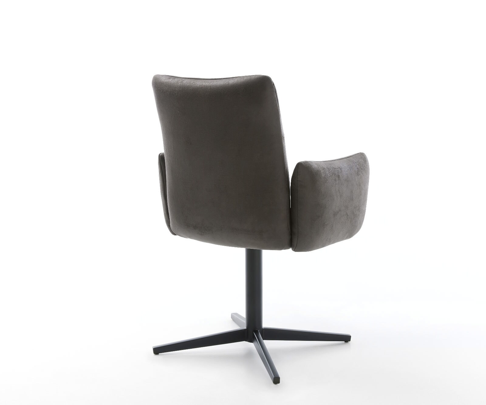 Врътящ се стол с подлакътници Микрофибър Антрацит Винтидж Офис основа Черен 360° въртящ се Покет пружина Jova-Flex 5