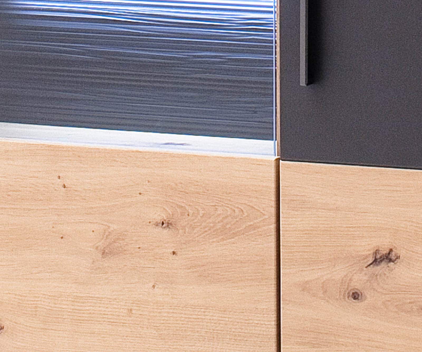 Висок шкаф 90 x 130 cm Дъб Визия Стъклена витрина 3 Врати Farum 2 Висок шкаф 90 x 130 cm Дъб Визия Стъклена витрина 3 Врати Farum 2