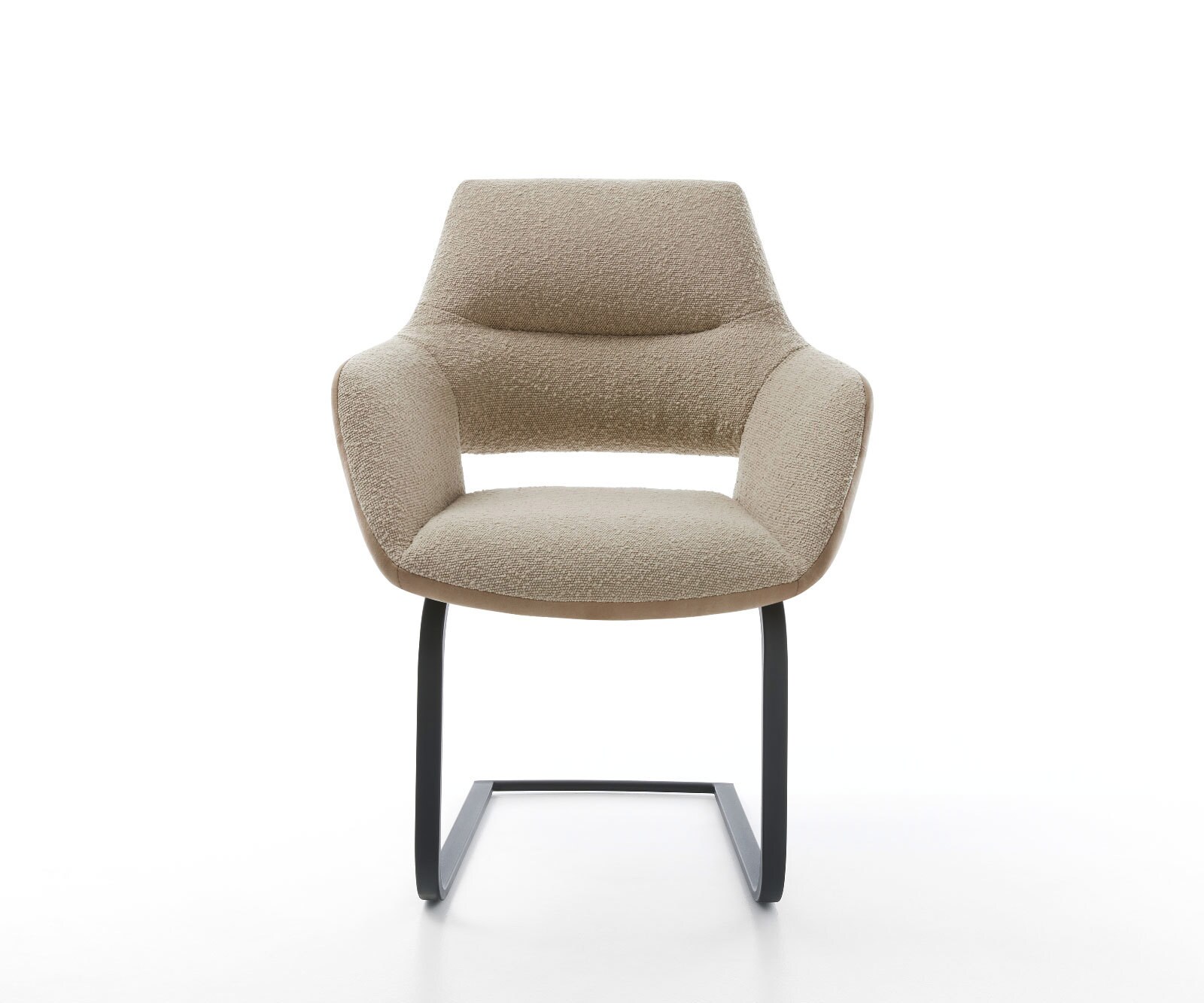 Yago-Flex конзолен стол с подлакътници материал микс кал конзолен стол плосък черен 2