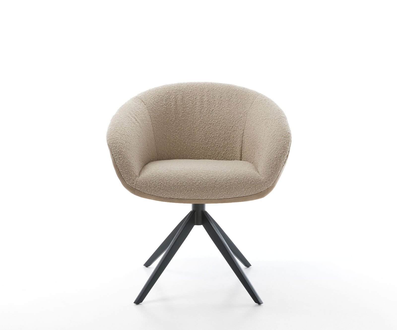 Въртящ се стол Vinka-Flex с подлакътници Микс от материали Кал Кръстосана рамка широка Черно 360° въртене Люлееща се функция Ядро от джобни пружини 2